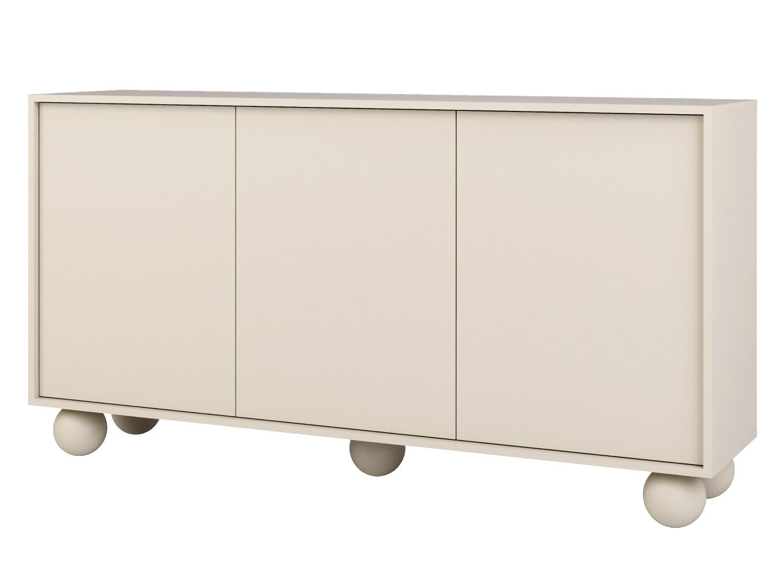 Beautysofa Kommode ADEL 154 cm im modernen Stil (Sideboard grifflos 3 Türen, Push-to-Open), Design Kommode für Wohnzimmer & Schlafzimmer – Bild 2 von 5