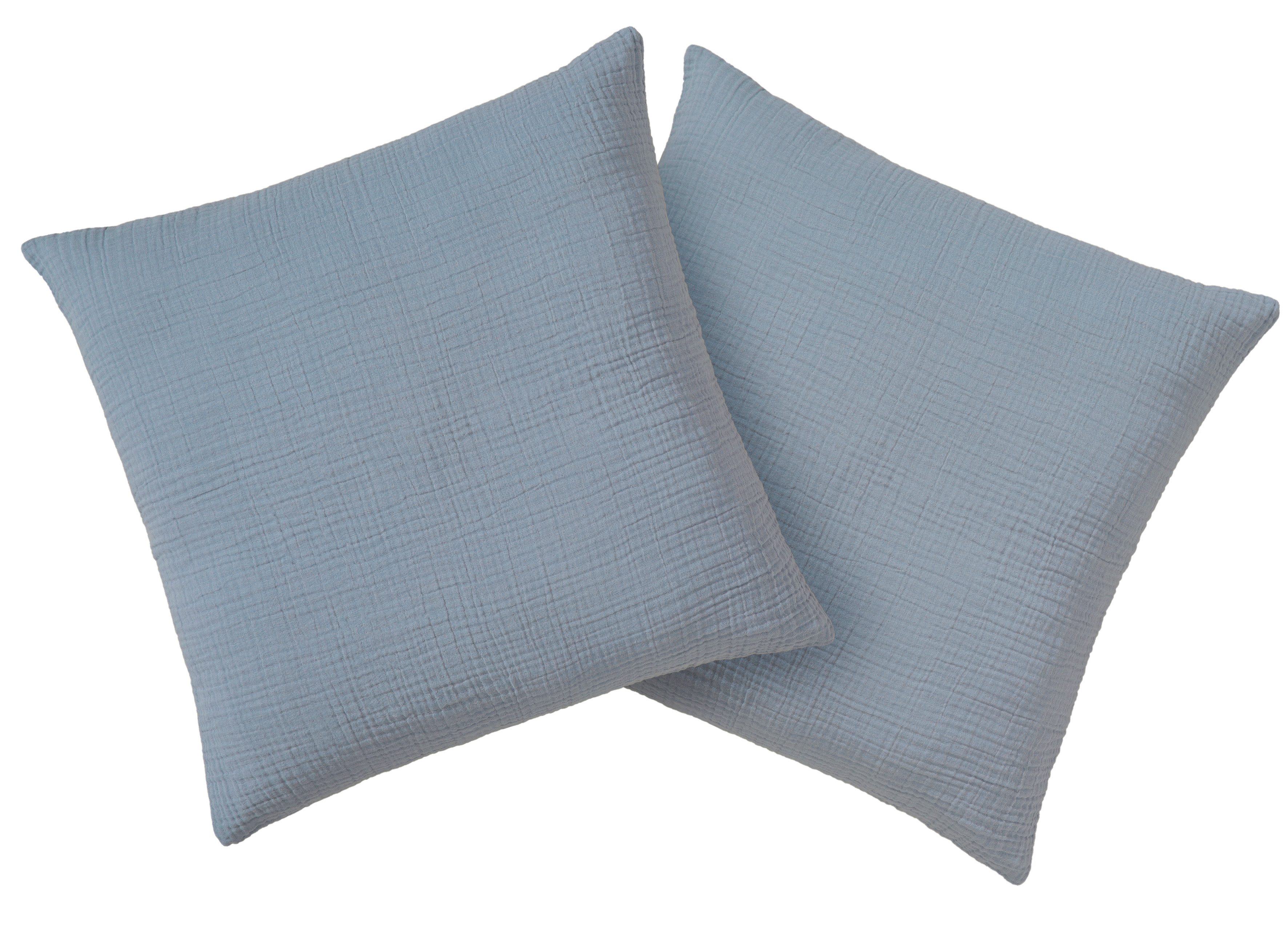 OTTO home Kissenbezug Bailee, (2 Stück), weiche Musselin-Qualität, 50x50 cm, Hotelverschluß