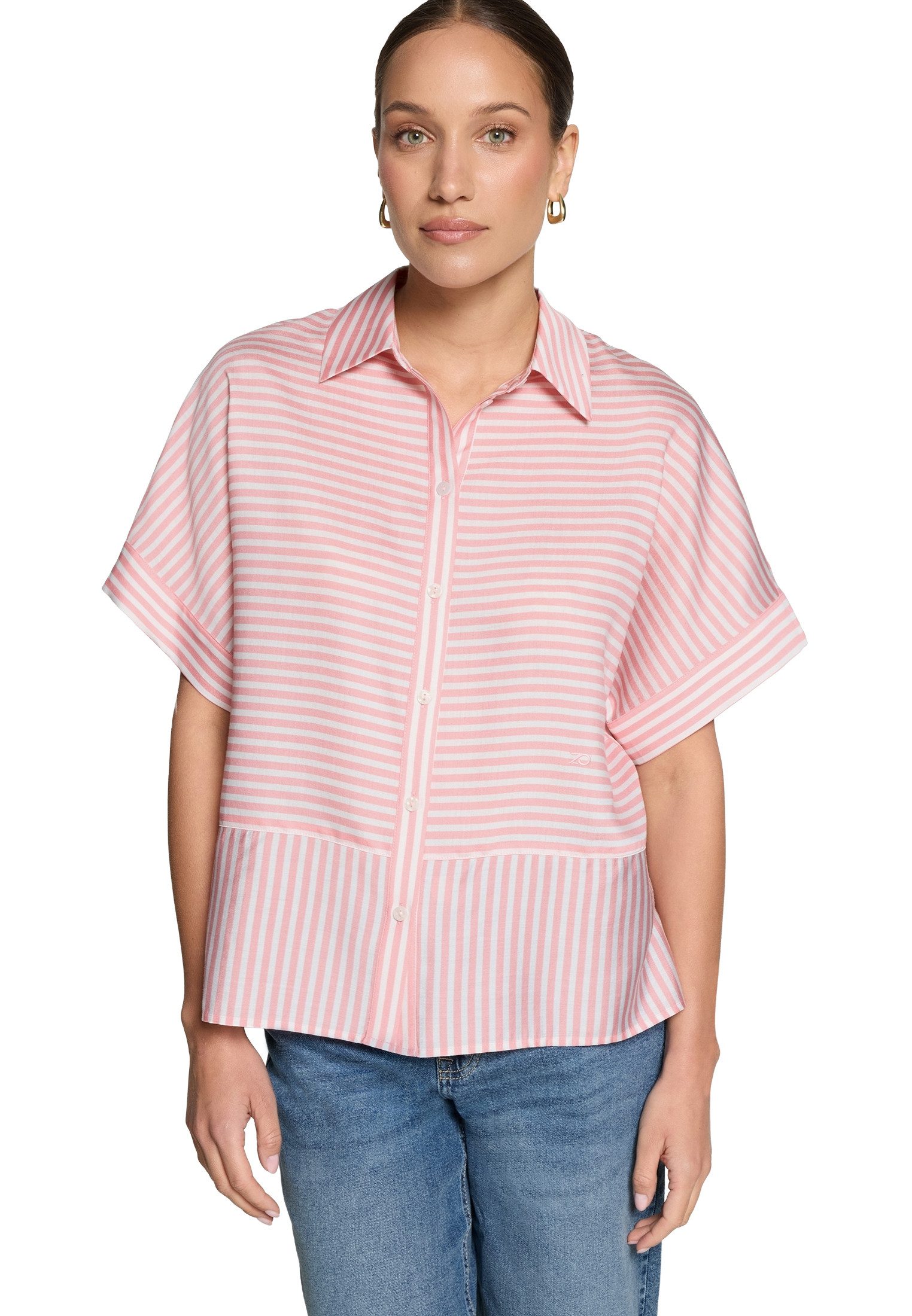 Zero Hemdbluse Damen mit Streifen