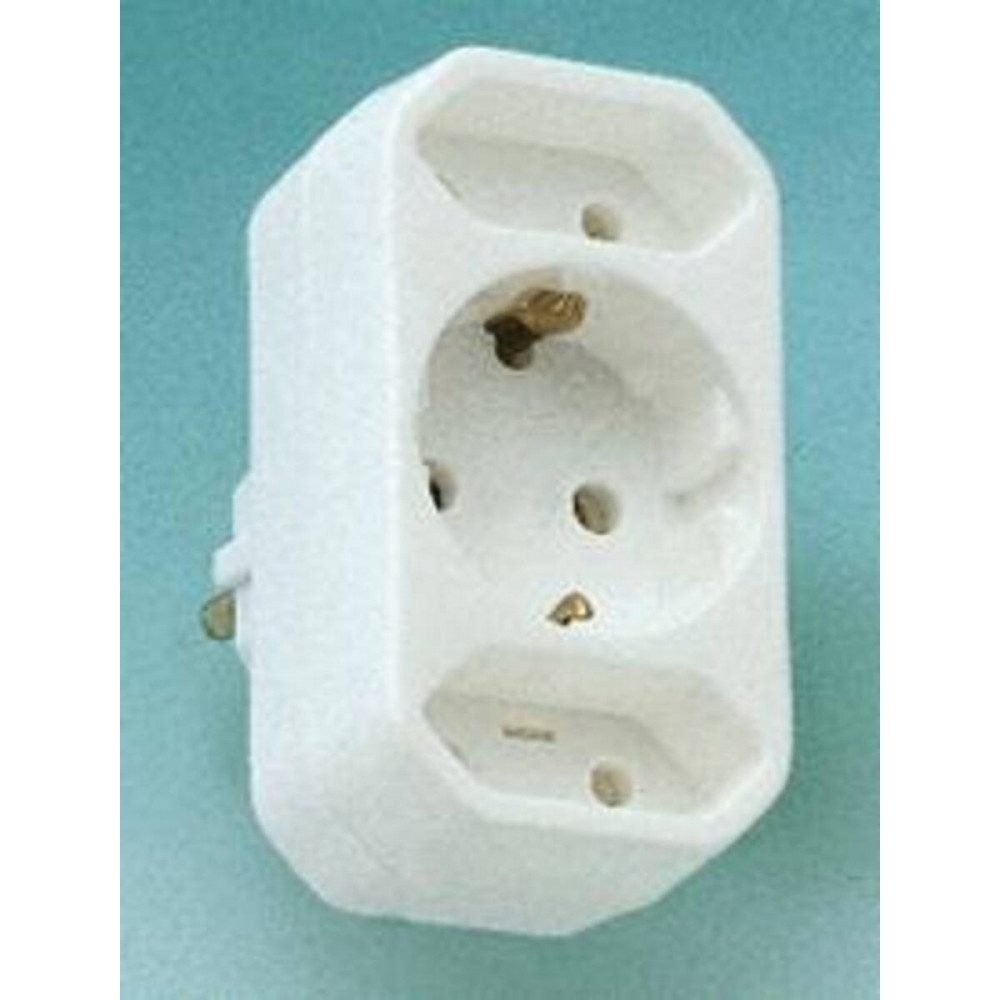 Kopp Steckdose Kopp Europa Adapter Weiss für EU-Steckdosen., Kompakt und leicht für Reisen