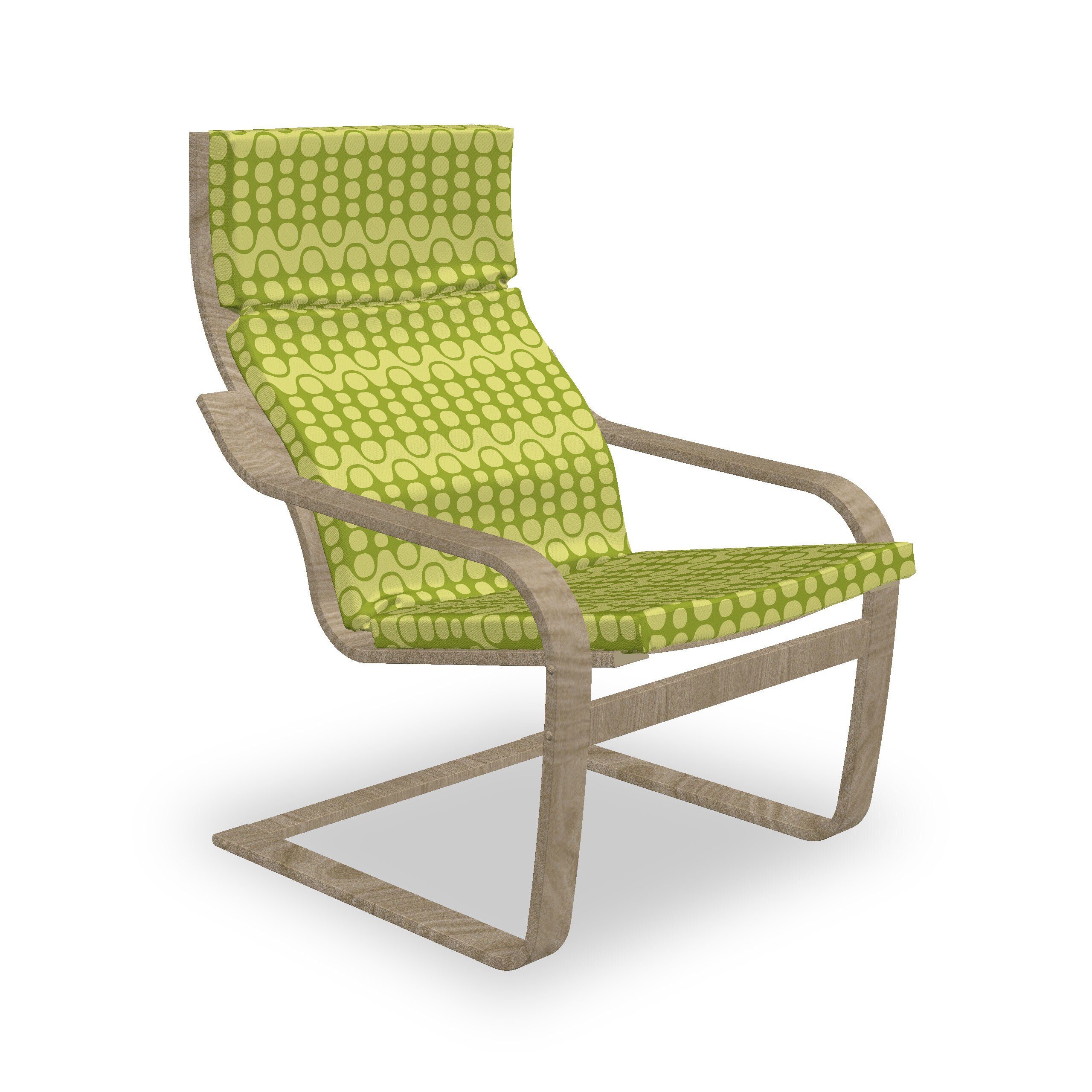 Abakuhaus Sitzkissen mit Grüne Reißverschluss, mit und Stuhlkissen Hakenschlaufe Beschwingt Minimalistic Stuhlkissen Geometrie
