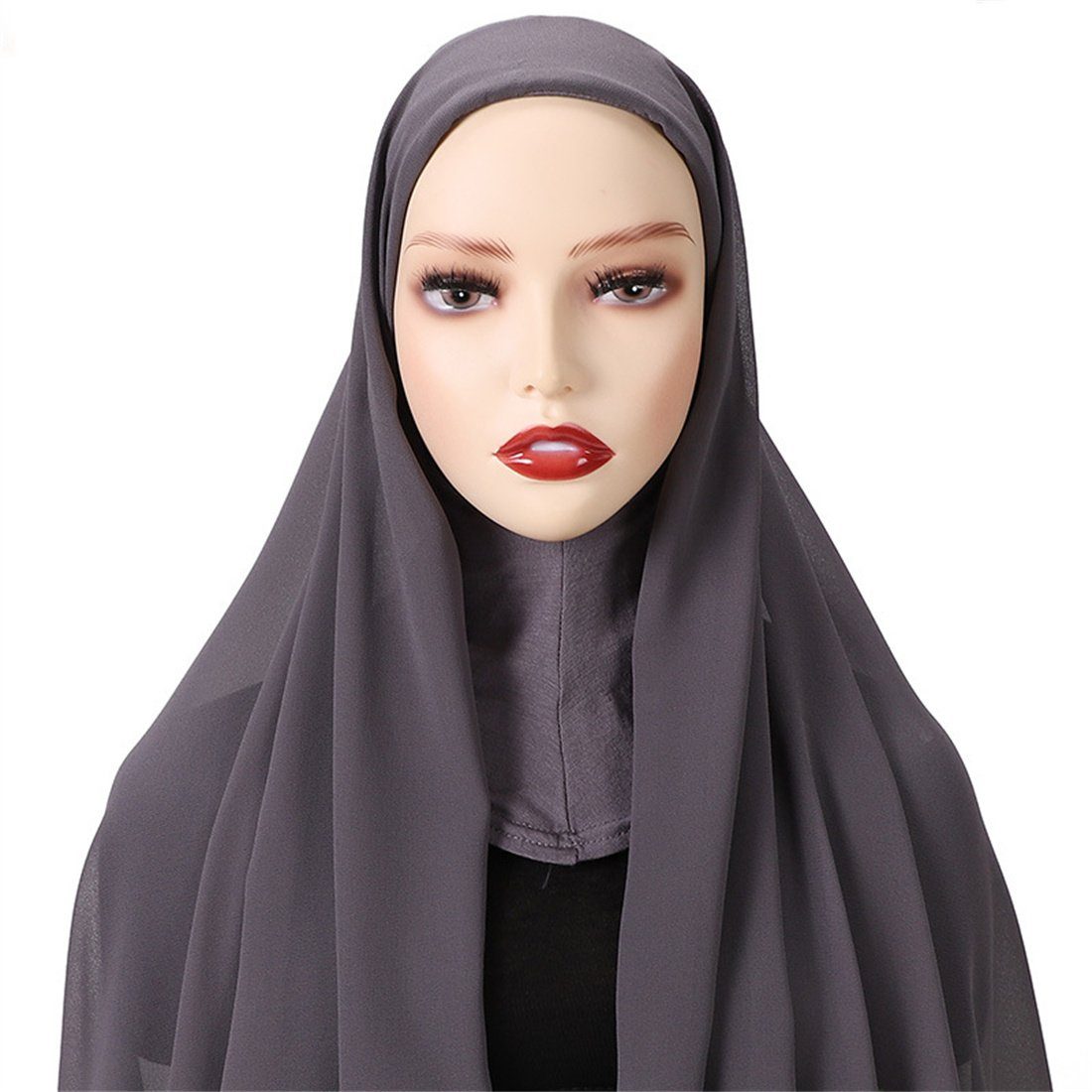 Frauenkopfbedeckung Grau Sarong, DÖRÖY Sarong, Seidenschal Kopfbedeckung