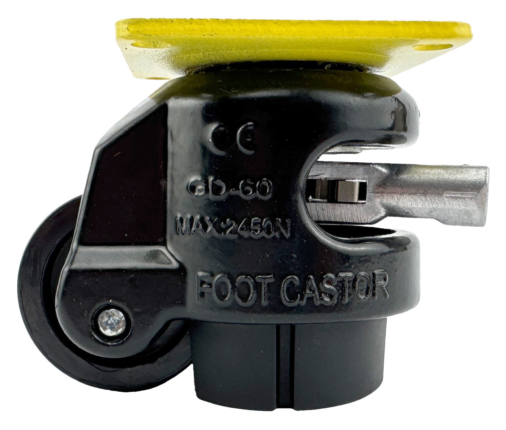 WELDINGER Schwerlastrolle Schwerlastrollen-Set 60F (4 Stk) mit Ratschengriff – Tragkraft 1000 kg, (4-St)