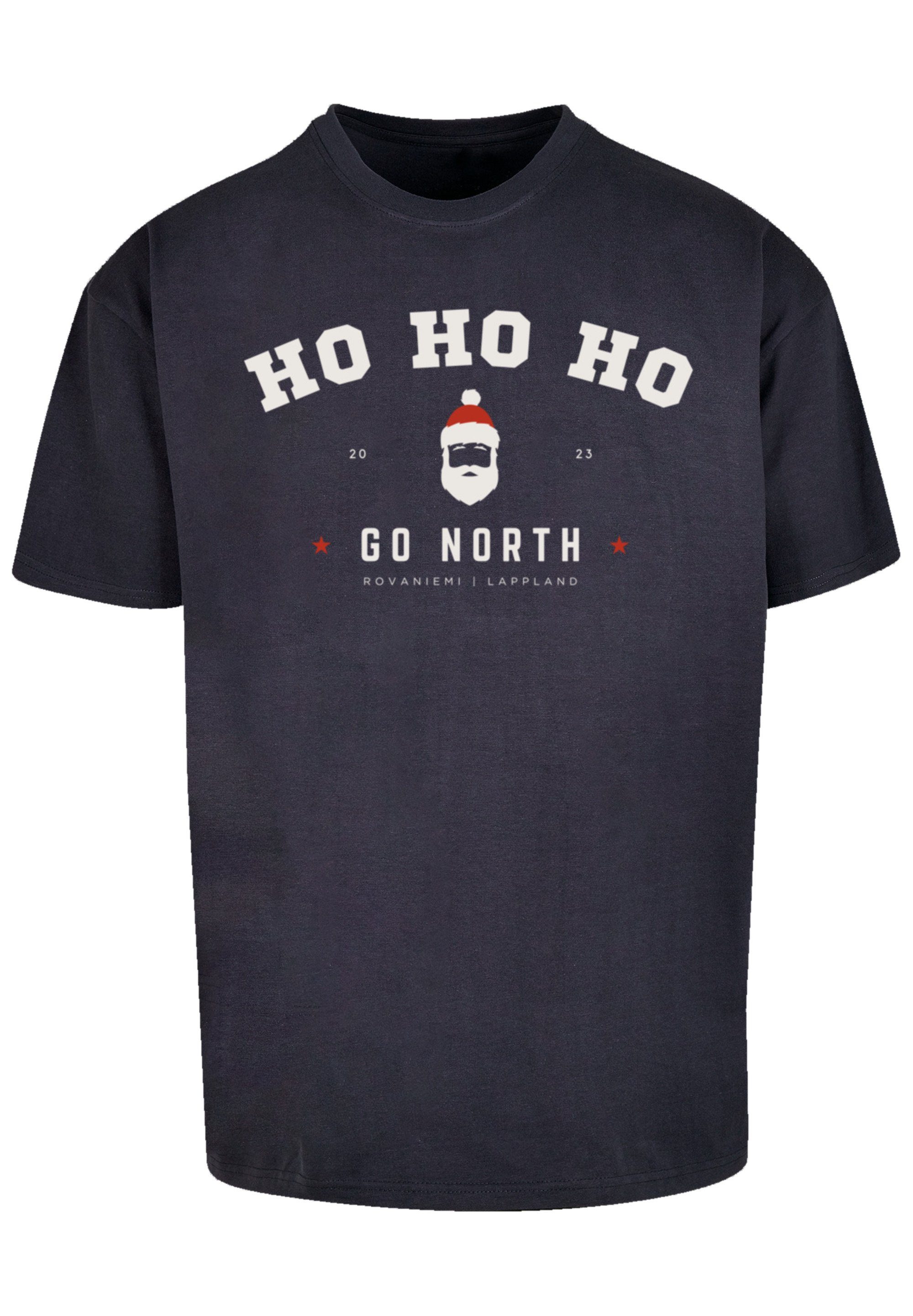 F4NT4STIC T-Shirt Ho Ho Logo Santa Geschenk, Weihnachten, Weihnachten Claus navy Ho