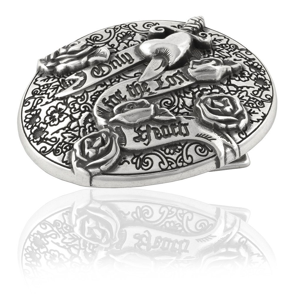 Gürtelschnalle 40mm Zink Silber - Buckle Lonely Hearts - 322007520020