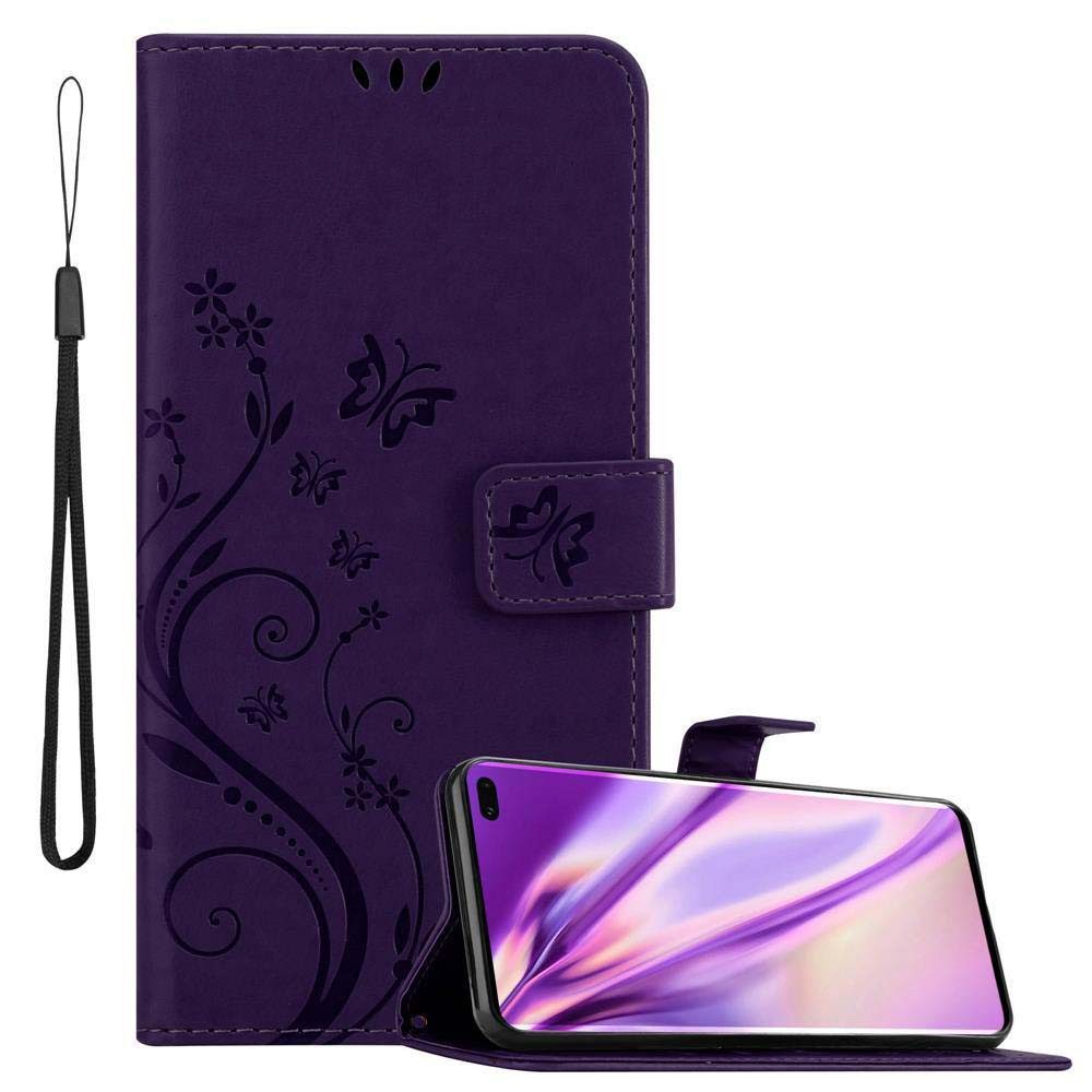 Cadorabo Handyhülle für Samsung Galaxy S10 PLUS Hülle Samsung Galaxy S10 PLUS, Hülle Schutzhülle Blumen Flower mit Standfunktion Kartenfach Magnet