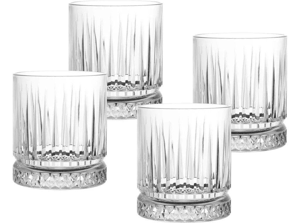 Pasabahce Gläser-Set Elysia, Glas, 210ml Set Cocktailgläser, Kristall-Look und Set, 4-er 4-er Saftgläser