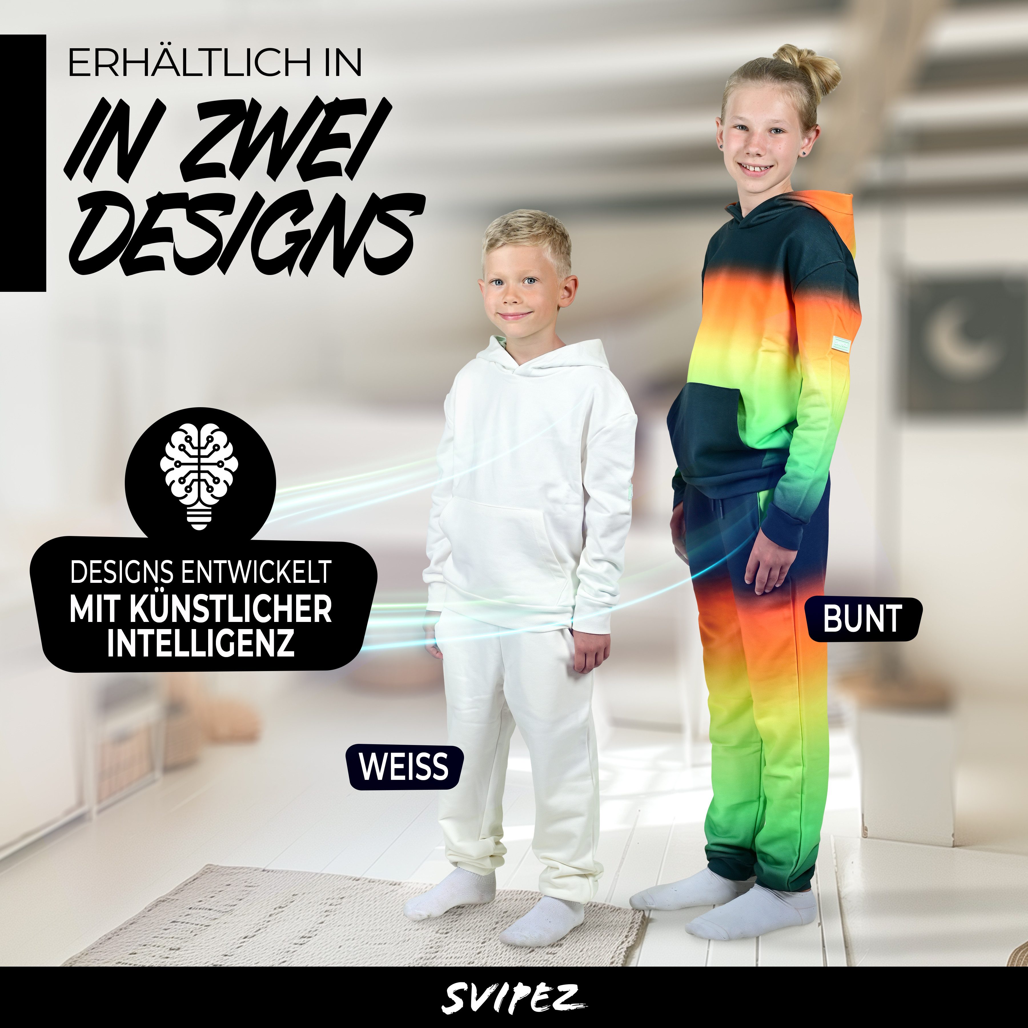 SVIPEZ Hoodie Kinder Hoodie aus Bio-Baumwolle Sweatshirt Made in Europe