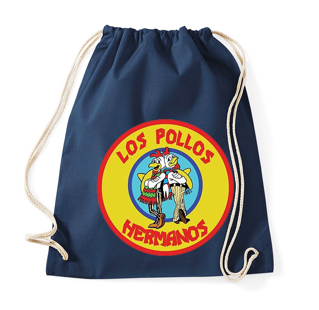 Blondie & Brownie Turnbeutel Hermanos Gelb Beutel Los Pollos Kultmotiv Print Turnbeutel Retro (Einzelstück, Einzelartikel), HermanosG Beutel Los Pollos Kultprint