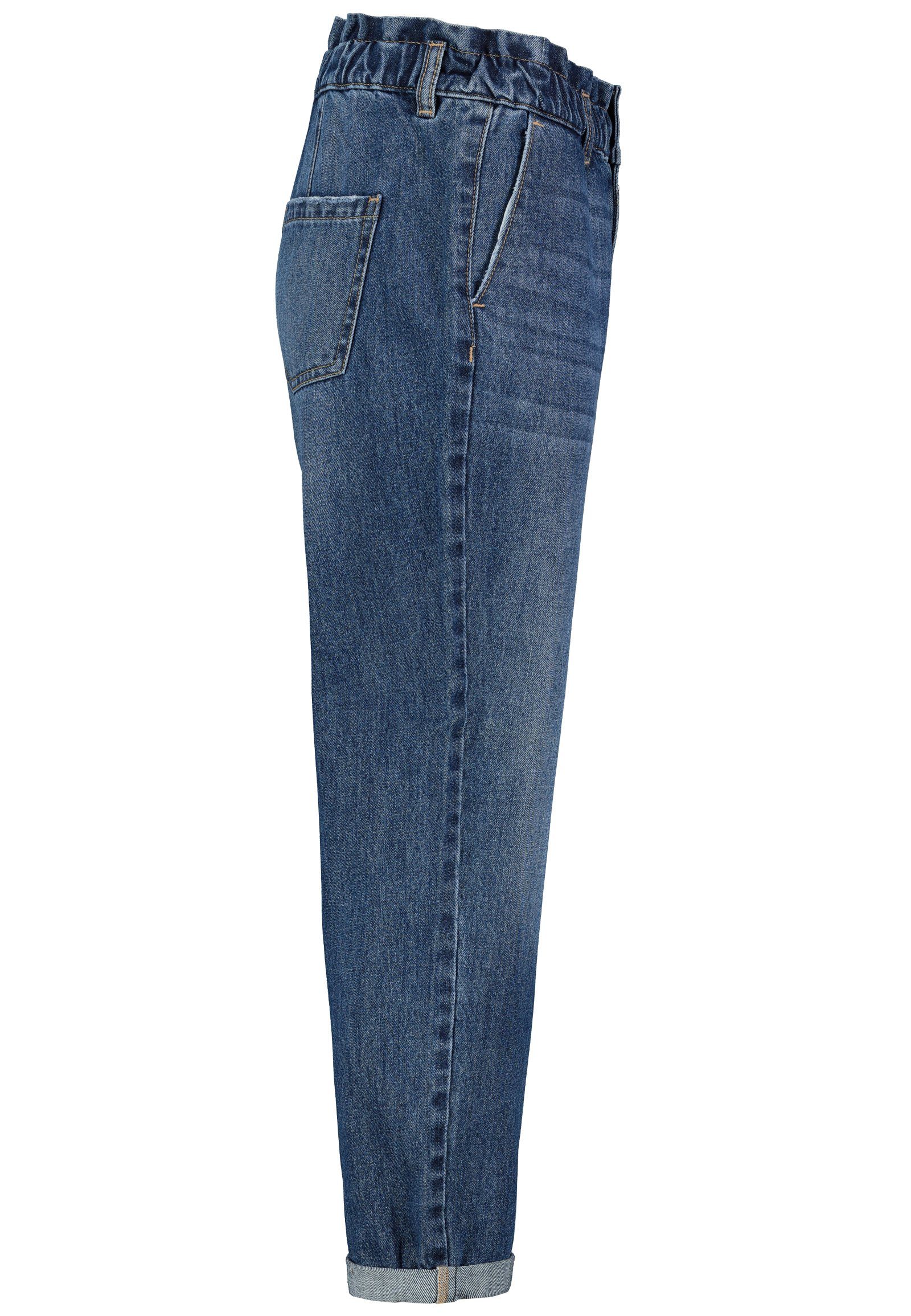 Jeans Paperbag SUBLEVEL middle-blue Denim High-waist-Jeans