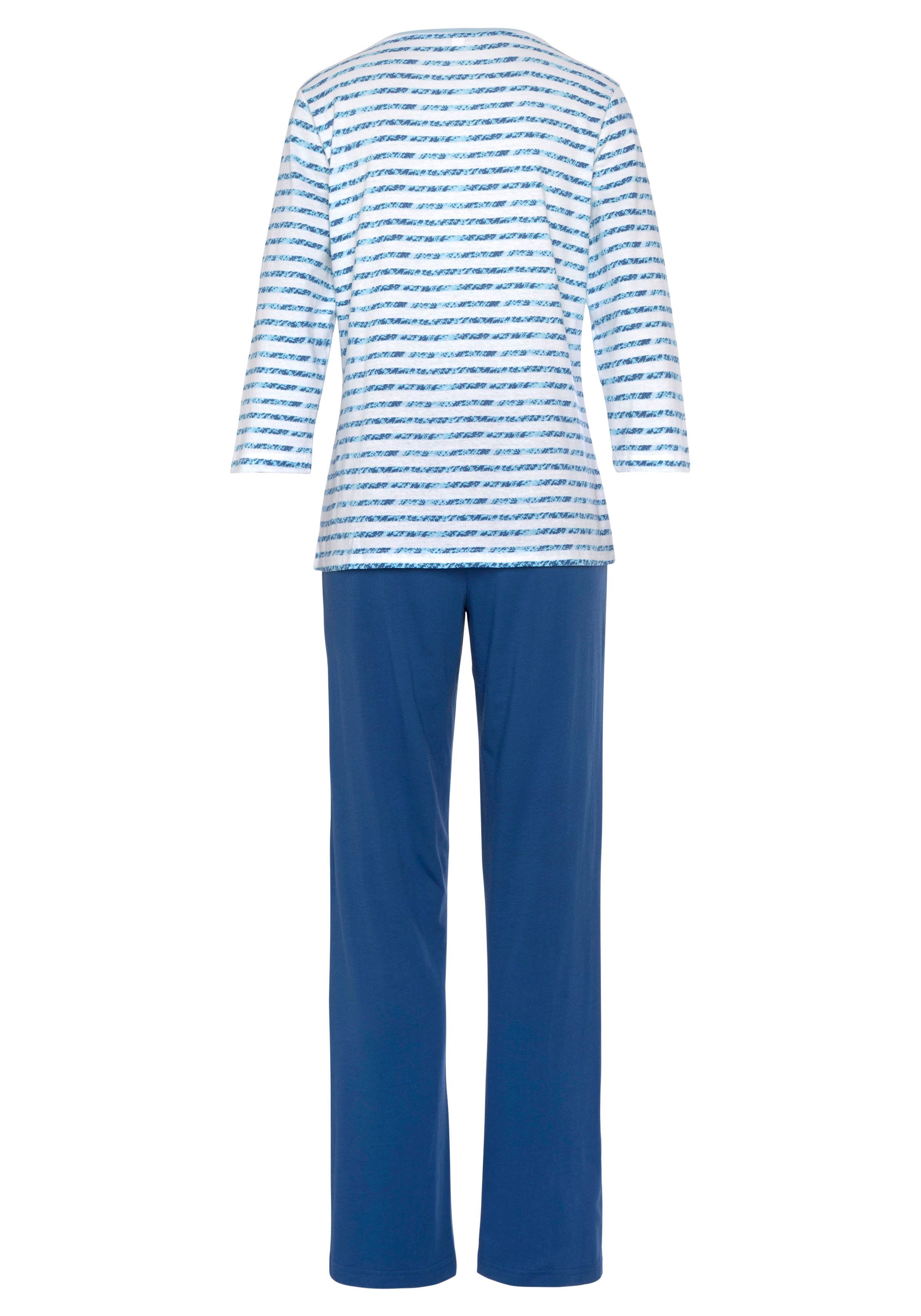 Vivance Dreams Pyjama (2 tlg) mit gestreiftem Oberteil