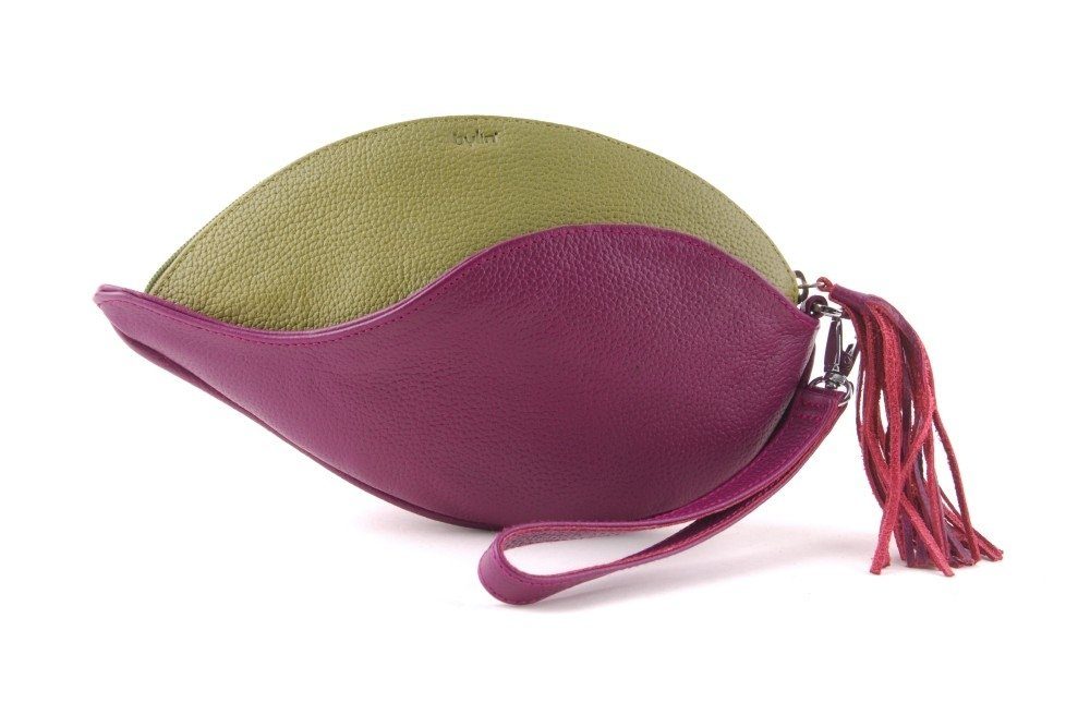 By Lin Clutch bylin Heliconia Clutch in fuchsia lime
