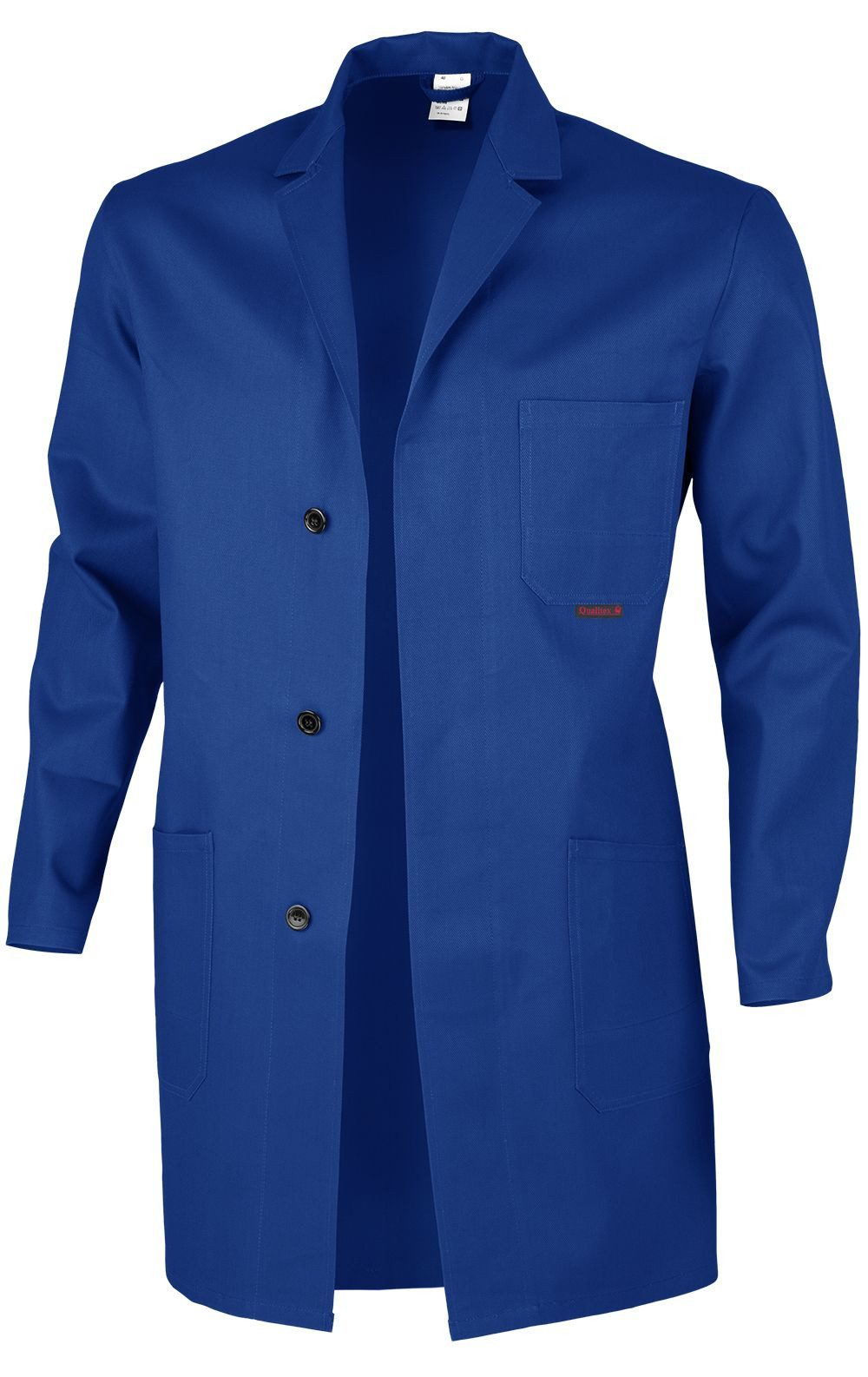 Qualitex Workwear Arbeitsjacke classical Berufsmantel - BW 270 - Strapazierfähig aus reiner Baumwolle (1-St) klassischer Laborkittel mit 4 Taschen - Pflegeleicht - Waschbar