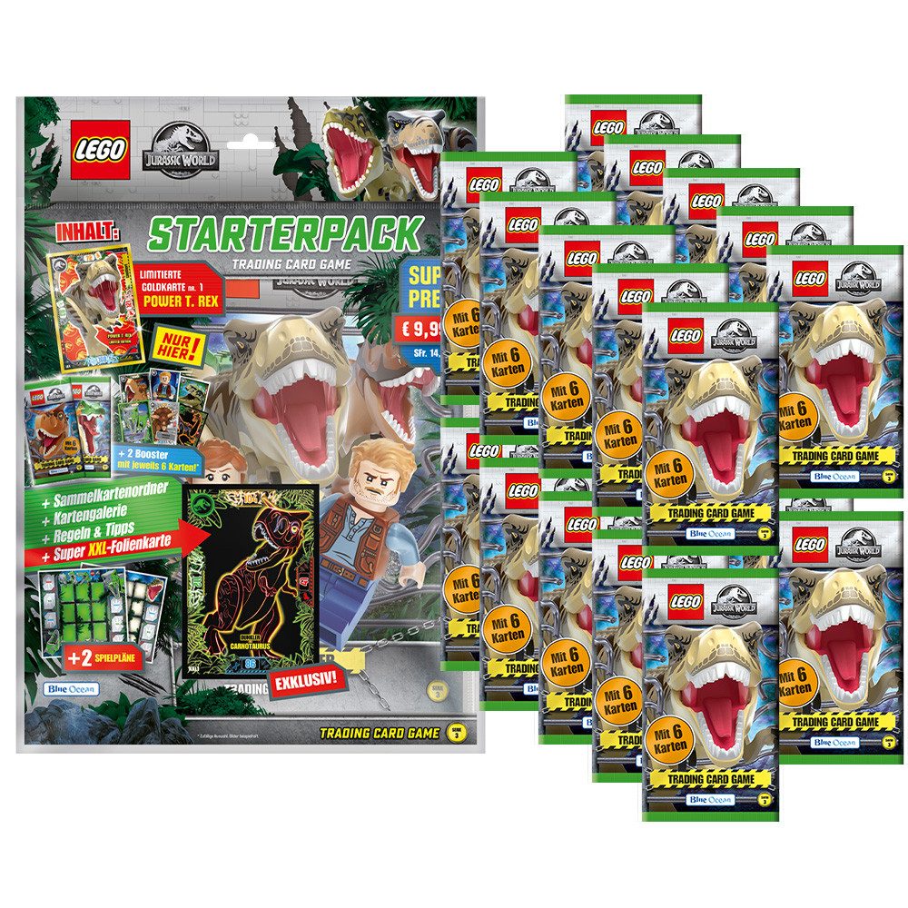 LEGO® Sammelkarte Blue Ocean - LEGO Jurassic World - Serie 3 - 1 Starter + 20 Booster