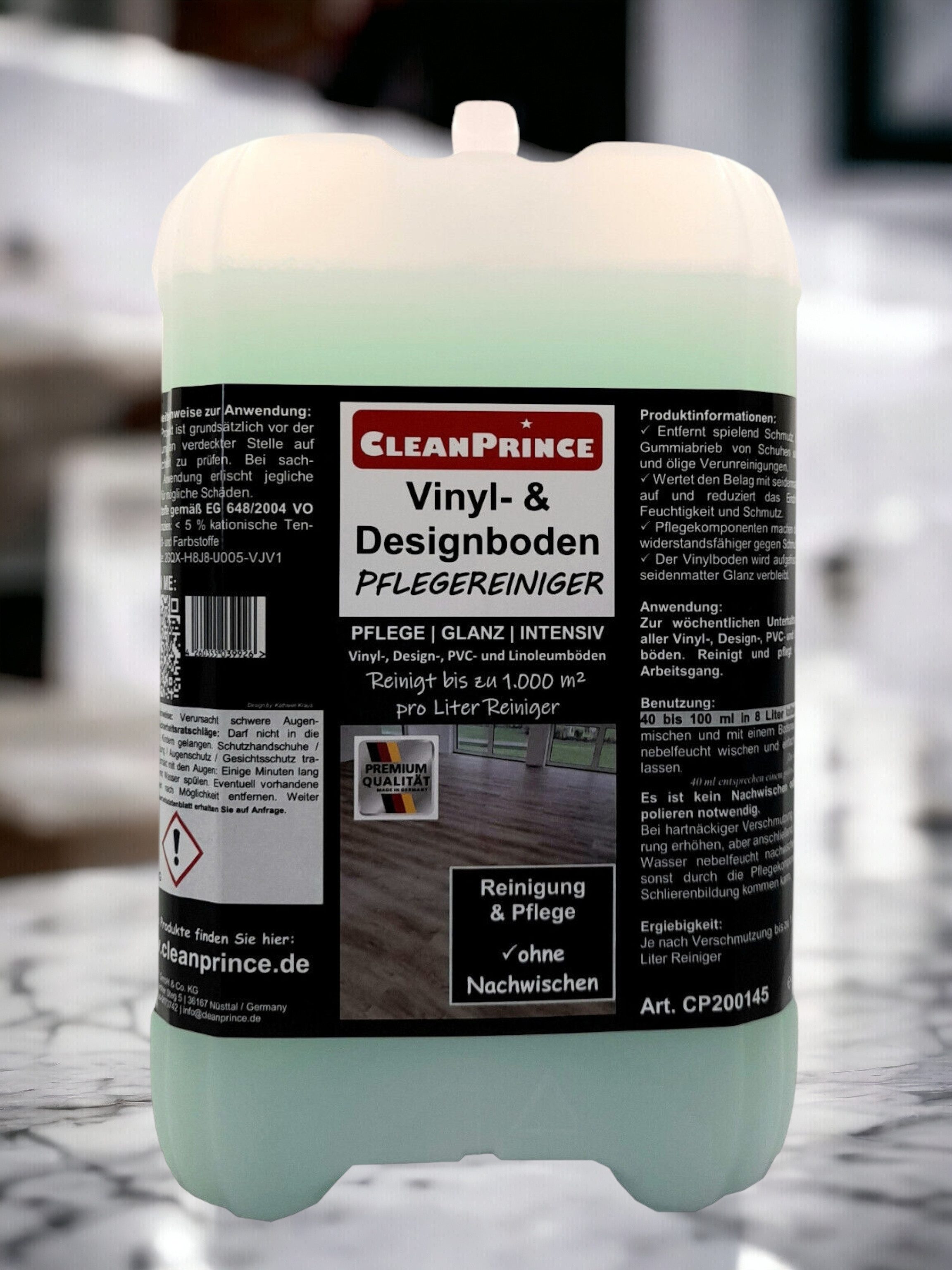 CleanPrince Pflegereiniger Vinylboden & Designboden Reiniger Vinyl- und Designbodenreiniger (Konzentrat)