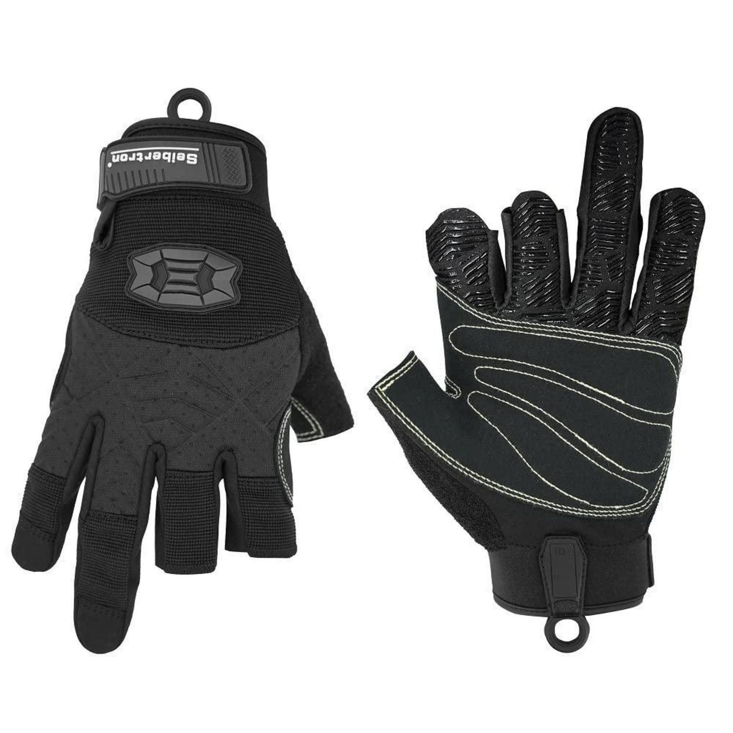 LuxusKollektion Multisporthandschuhe Handschuhe Klettern Halbfinger gepolstert schwarz S (1-St)