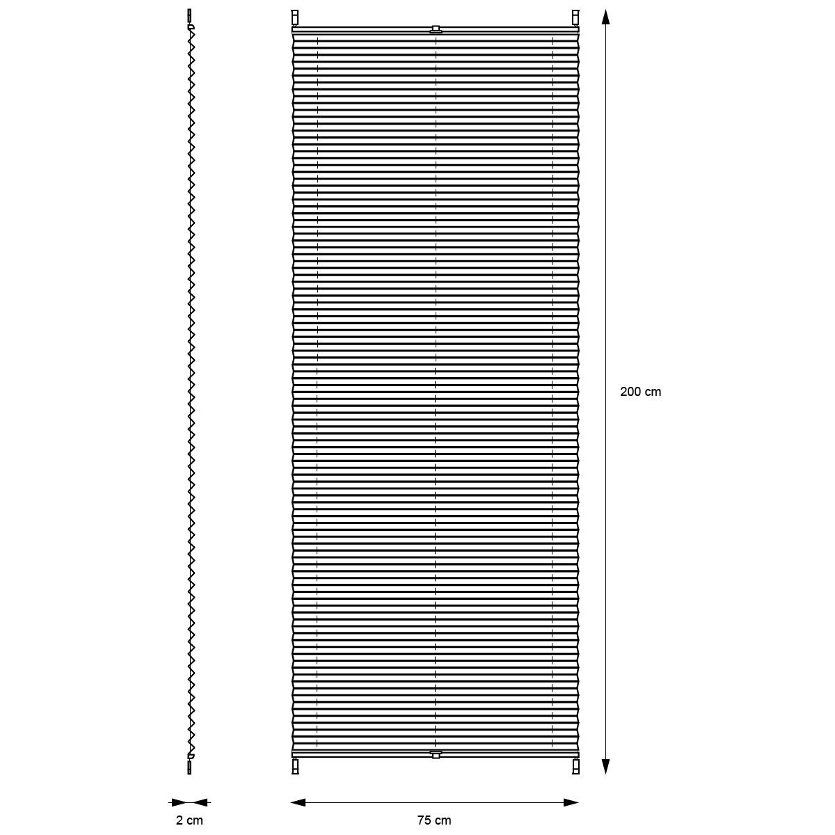 Germany, Klemmfix, Klemmträger Klemmfix 75x200cm EasyFix Klemmfix, ECD inkl. cm, Plissee ohne Befestigungsmaterial, petrol, Bohren 75x200 mit Petrol