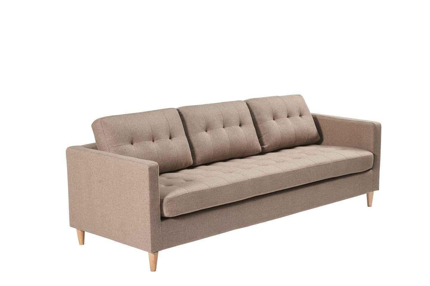 Sofa Marino braun. Stoff 3 Personen Sofa ebuy24