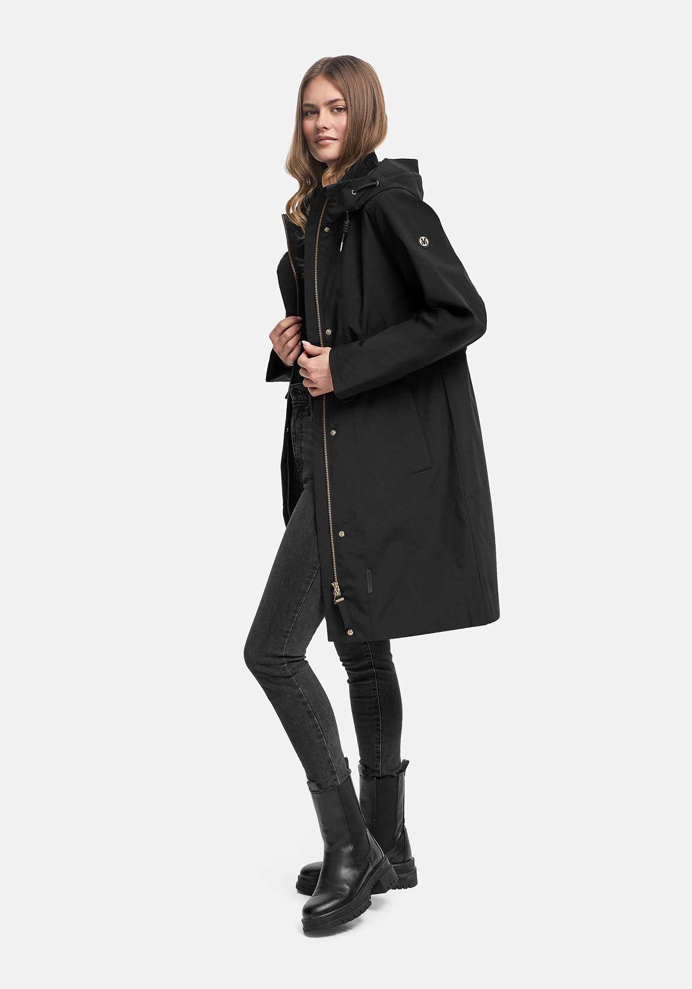 Marikoo Outdoorjacke Zilandaa Moderner Outdoorparka mit Kapuze und Kordelzug