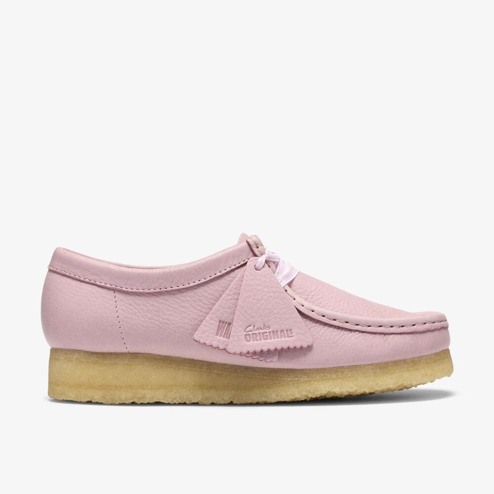 Clarks Clarks - Wallabee. Baby Pink Lea - Rosa Schnürschuh