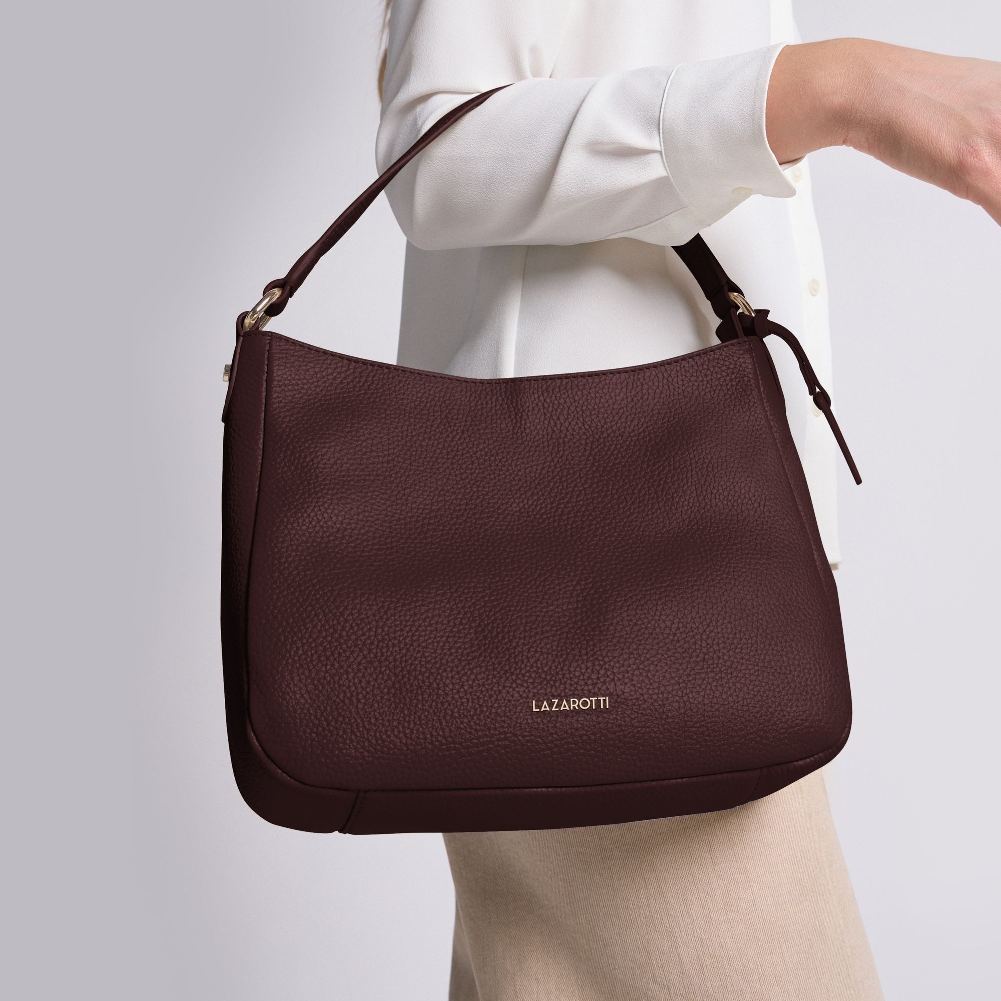 Lazarotti Schultertasche Bologna Leather, Leder günstig online kaufen