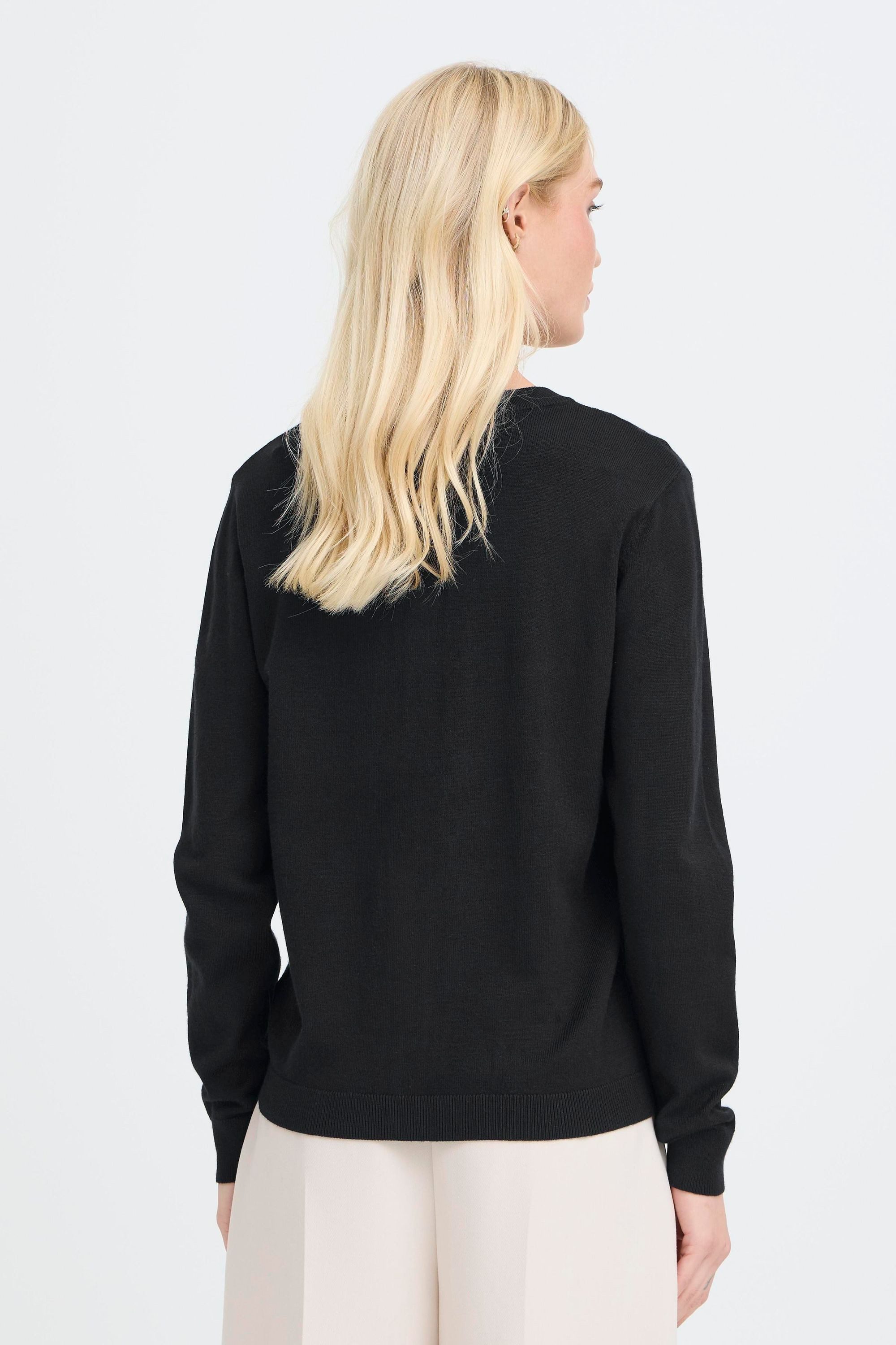 OXMO Strickjacke OXAida Modische Strickjacke mit Knopfleiste