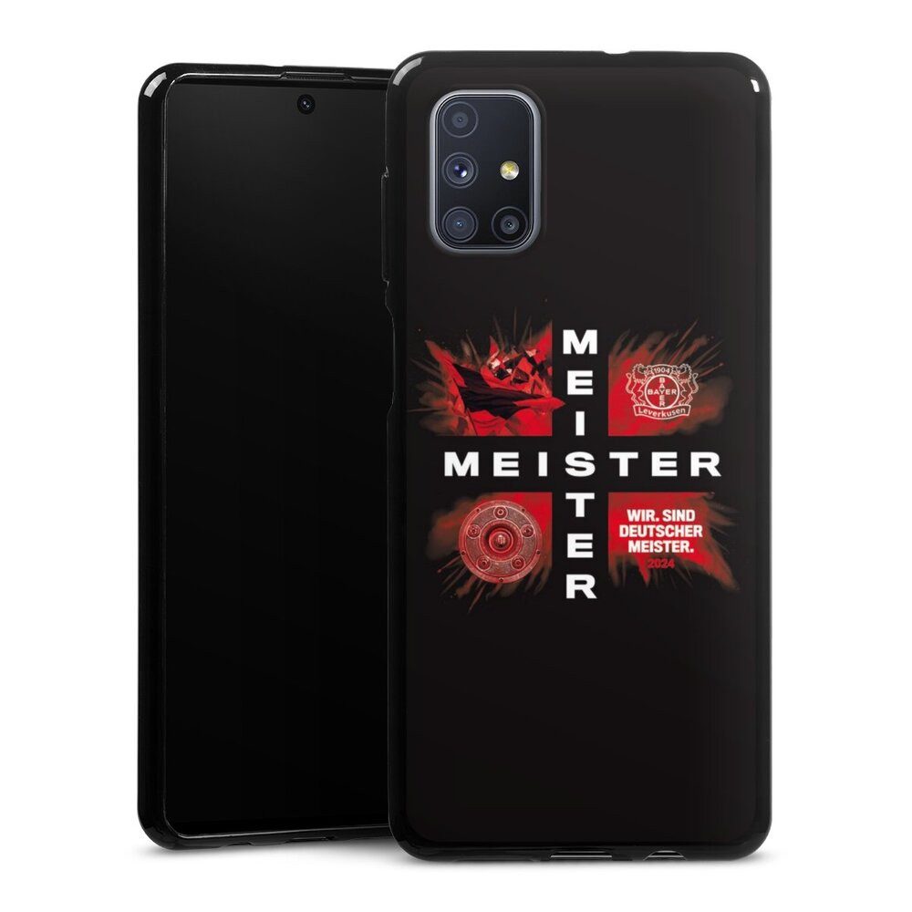 DeinDesign Handyhülle Bayer 04 Leverkusen Meister Offizielles Lizenzprodukt, Samsung Galaxy M51 Silikon Hülle Bumper Case Handy Schutzhülle