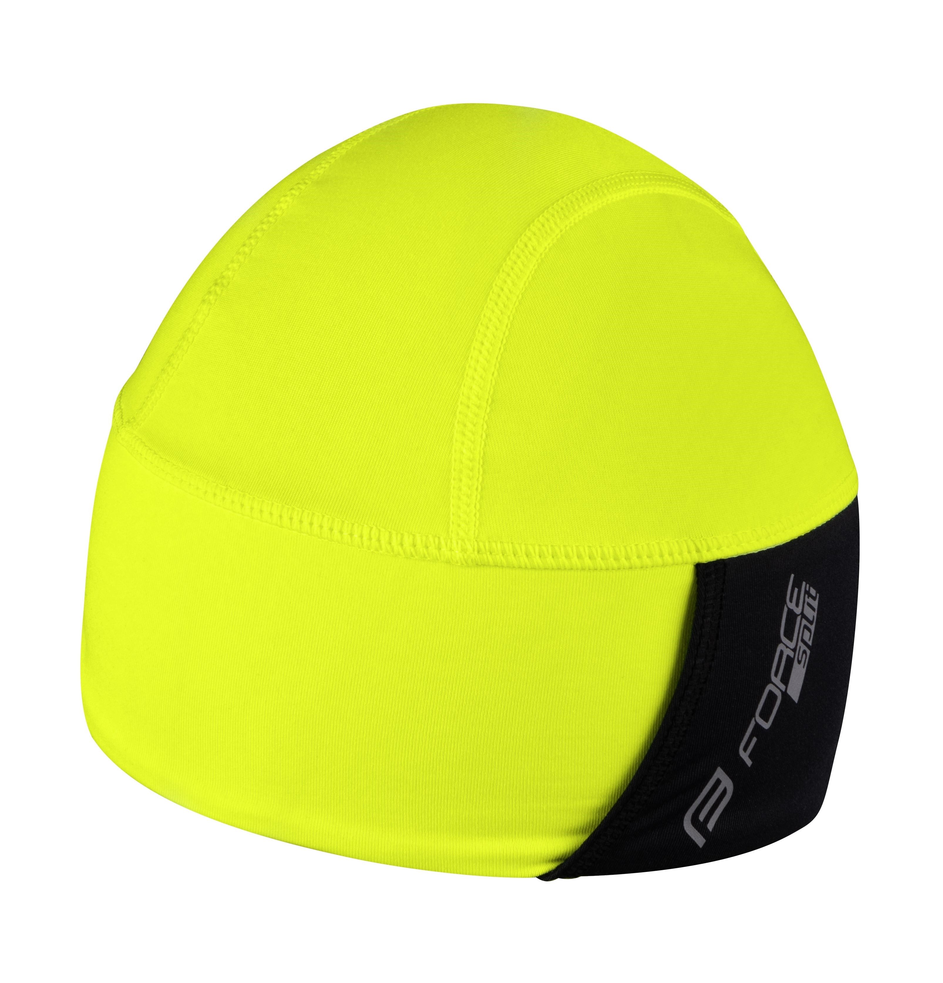 Fleecemütze FORCE Mütze unter Helm SPLIT warm, Gelb