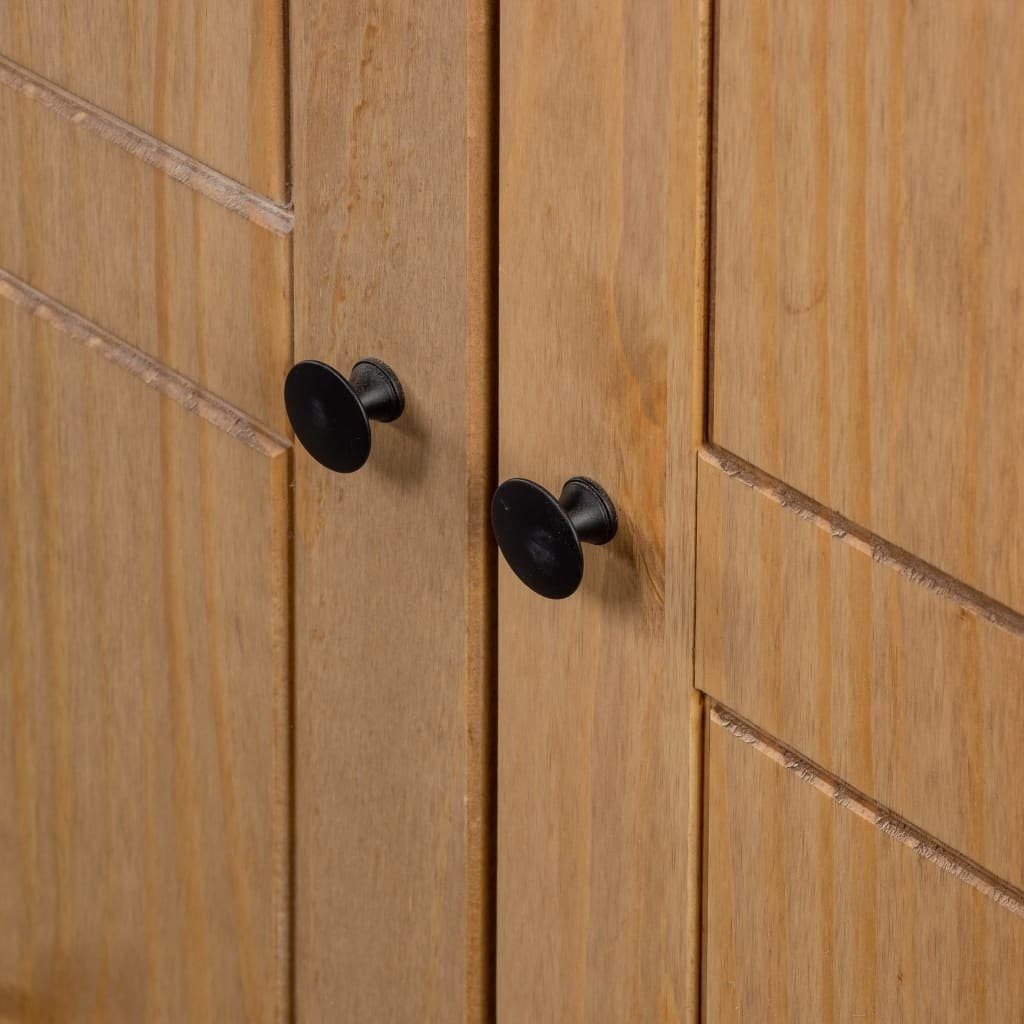(BxHxT: möbelando mit in aus Türen cm) Kiefer-Massivholz Natürliche Holzfarbe 298754 118x172x50 3 Kleiderschrank