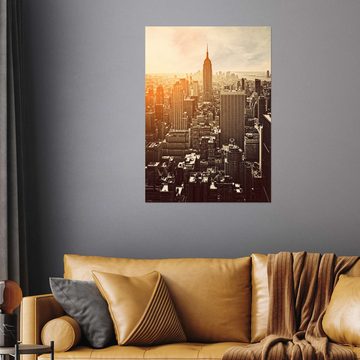 Posterlounge Wandfolie Editors Choice, Sonnenuntergang in Manhattan, New York, Wohnzimmer Fotografie