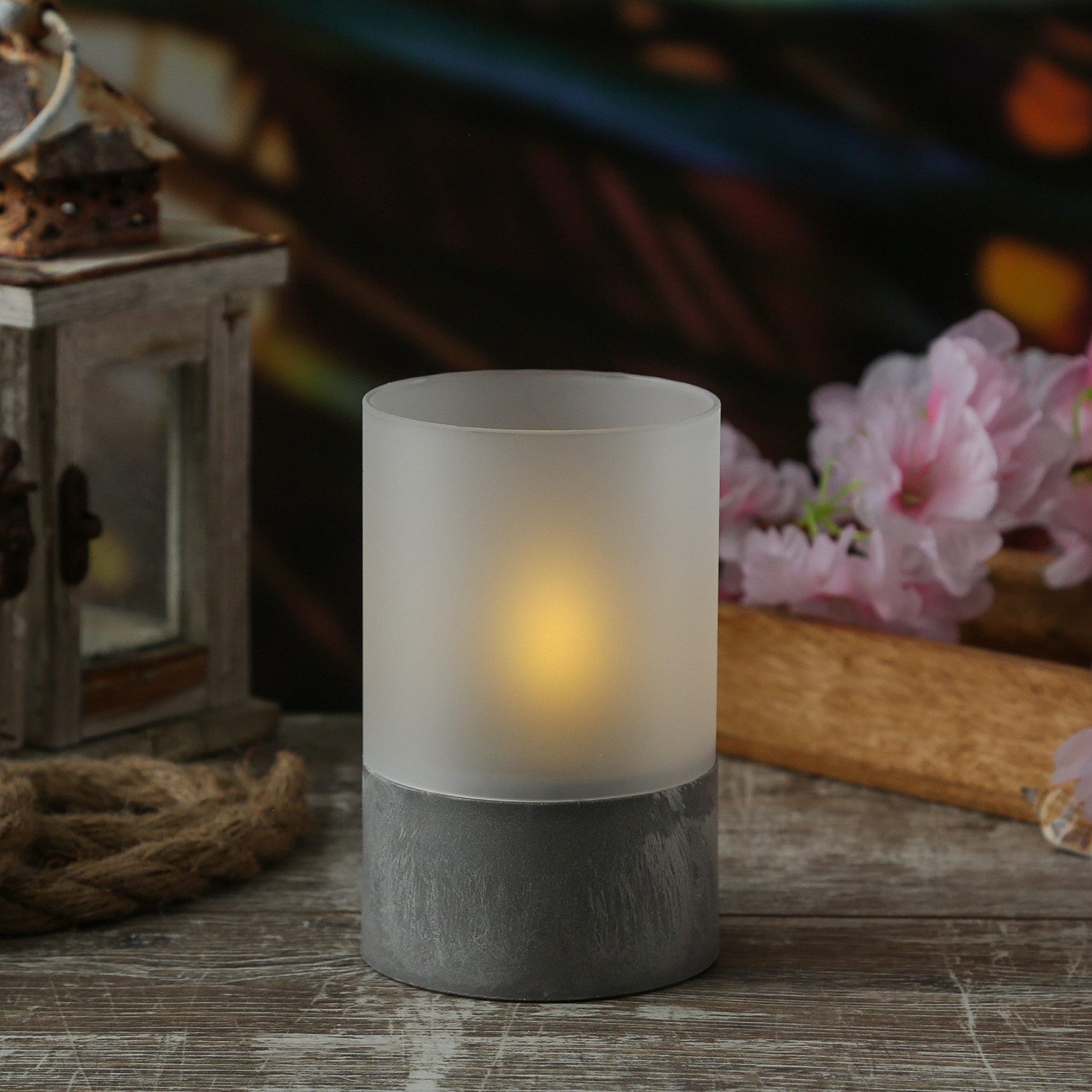 MARELIDA LED Windlicht Solar Kerze Glas günstig online kaufen