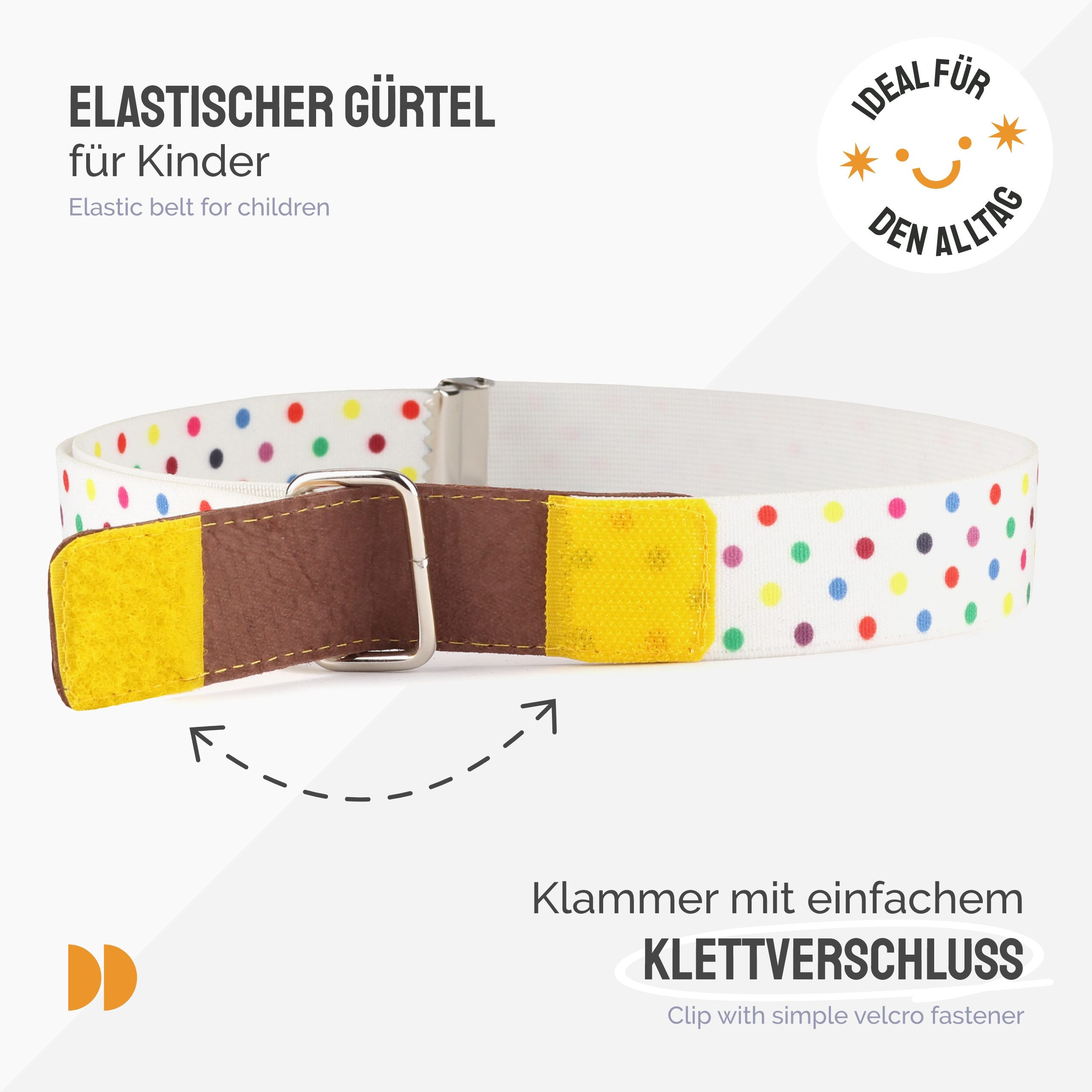 Ladeheid Stoffgürtel Kinder Gürtel Elastik-Gürtel 1-12 Jahre 34-90 cm P15 (1-St) – Bild 2 von 5