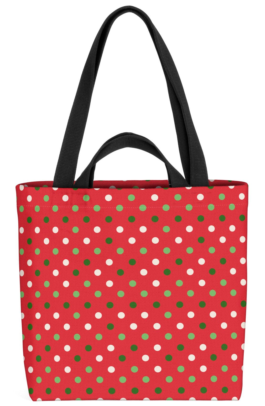 VOID Henkeltasche (1-tlg), Weihnachten Punkte Design Dekoration Deko Muster Winter Weihnachten Schn