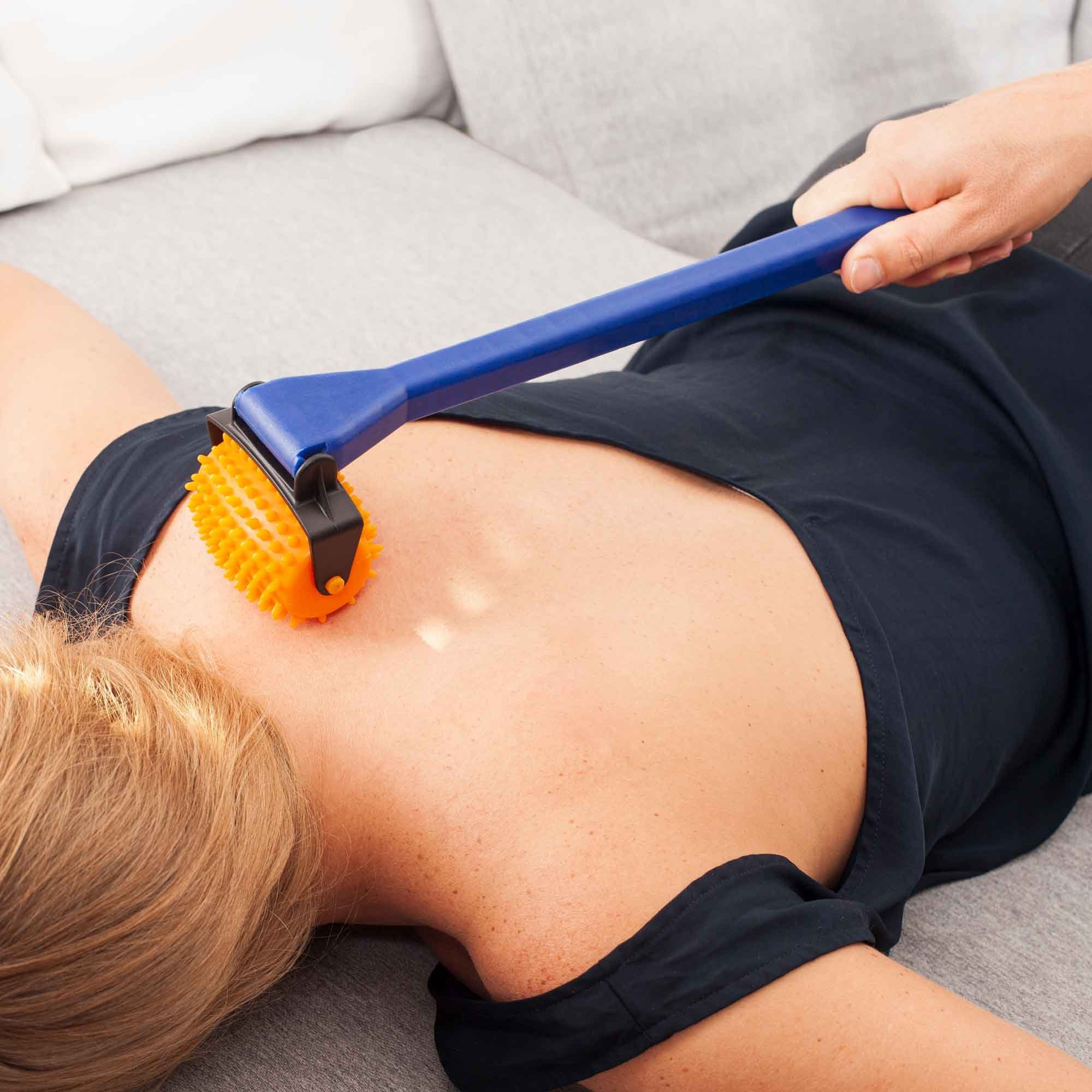 Massageroller Massagerolle Stiel Muxel (1-tlg) Rückenmassage langem Igelrolle mit