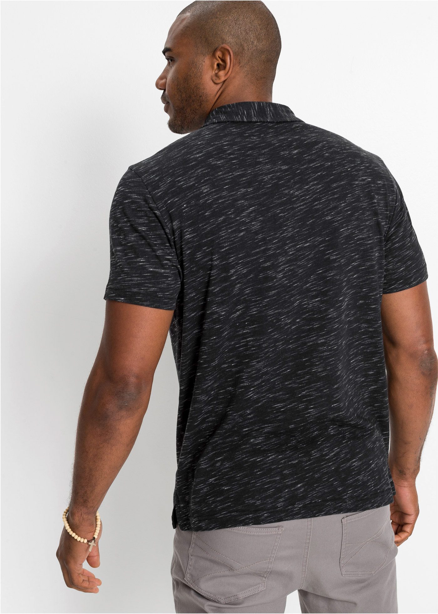 bonprix Poloshirt Regular Fit, Kurzarm, Kragen mit Knopfleiste günstig online kaufen