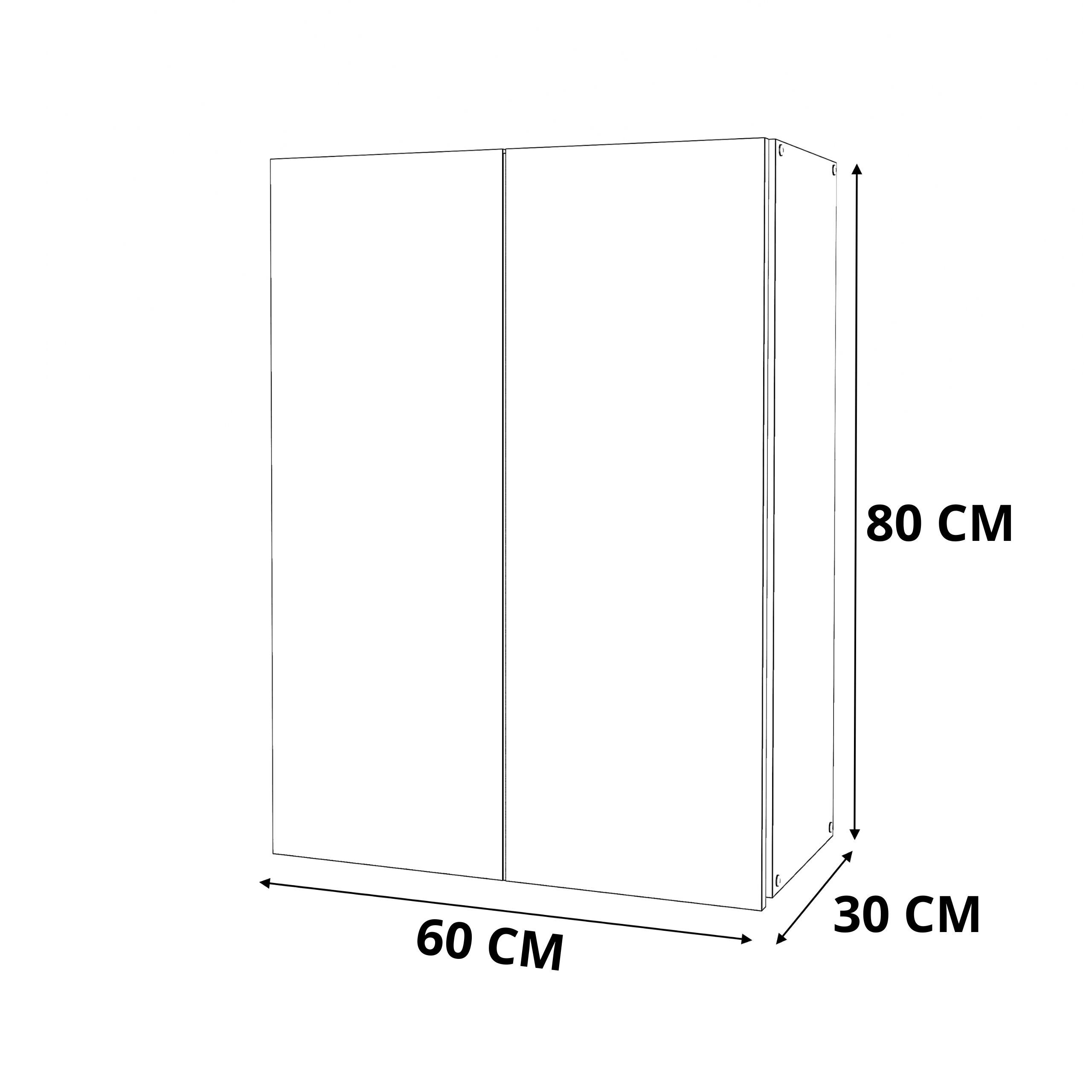 KOSETO Wandhängeschrank Hängeschrank für das Badezimmer – 60cm – mit 3 Einl günstig online kaufen