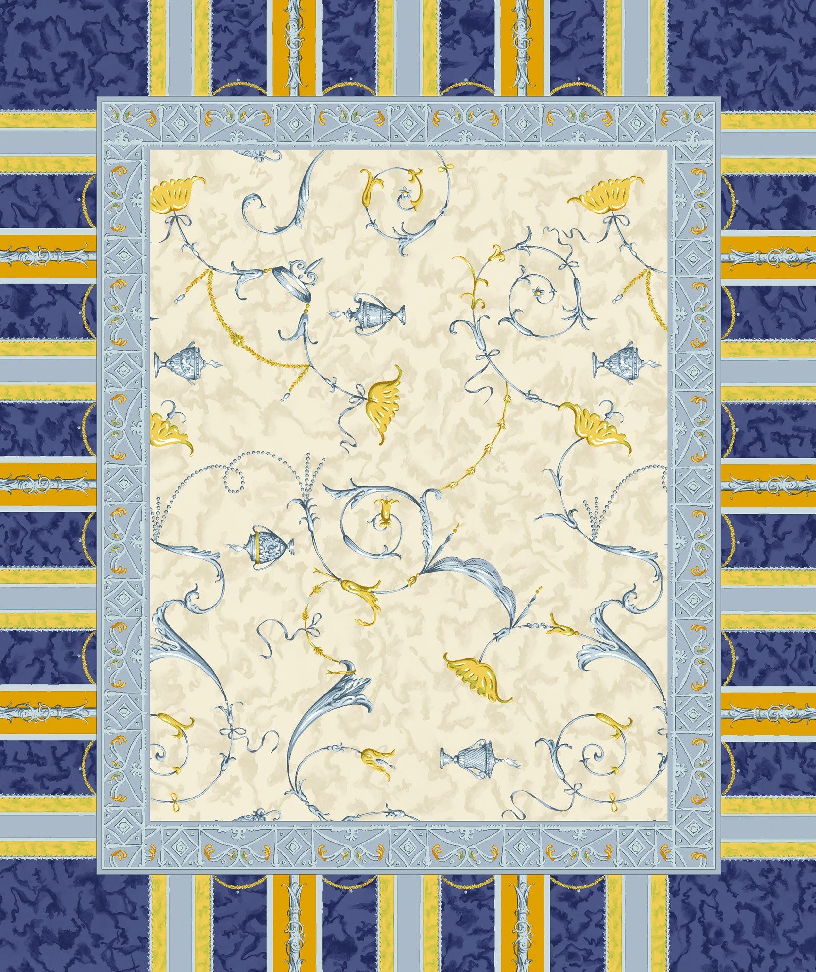 Bassetti Tischdecke Tischset Twill OPLONTIS, B3 Blau