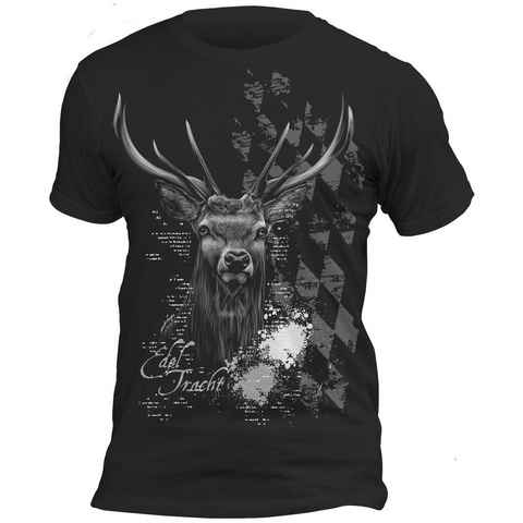Soreso® Trachtenshirt Trachten T-Shirt Herren mit Hirsch Motiv Trachtenshirt Jäger Shirt Männer Bayern