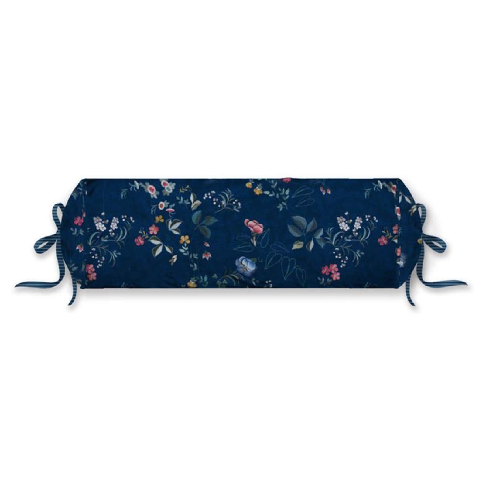 PiP Studio Dekokissen Nackenrolle Tokyo Bouquet Dark Blue, Zierkissen, Dekokissen