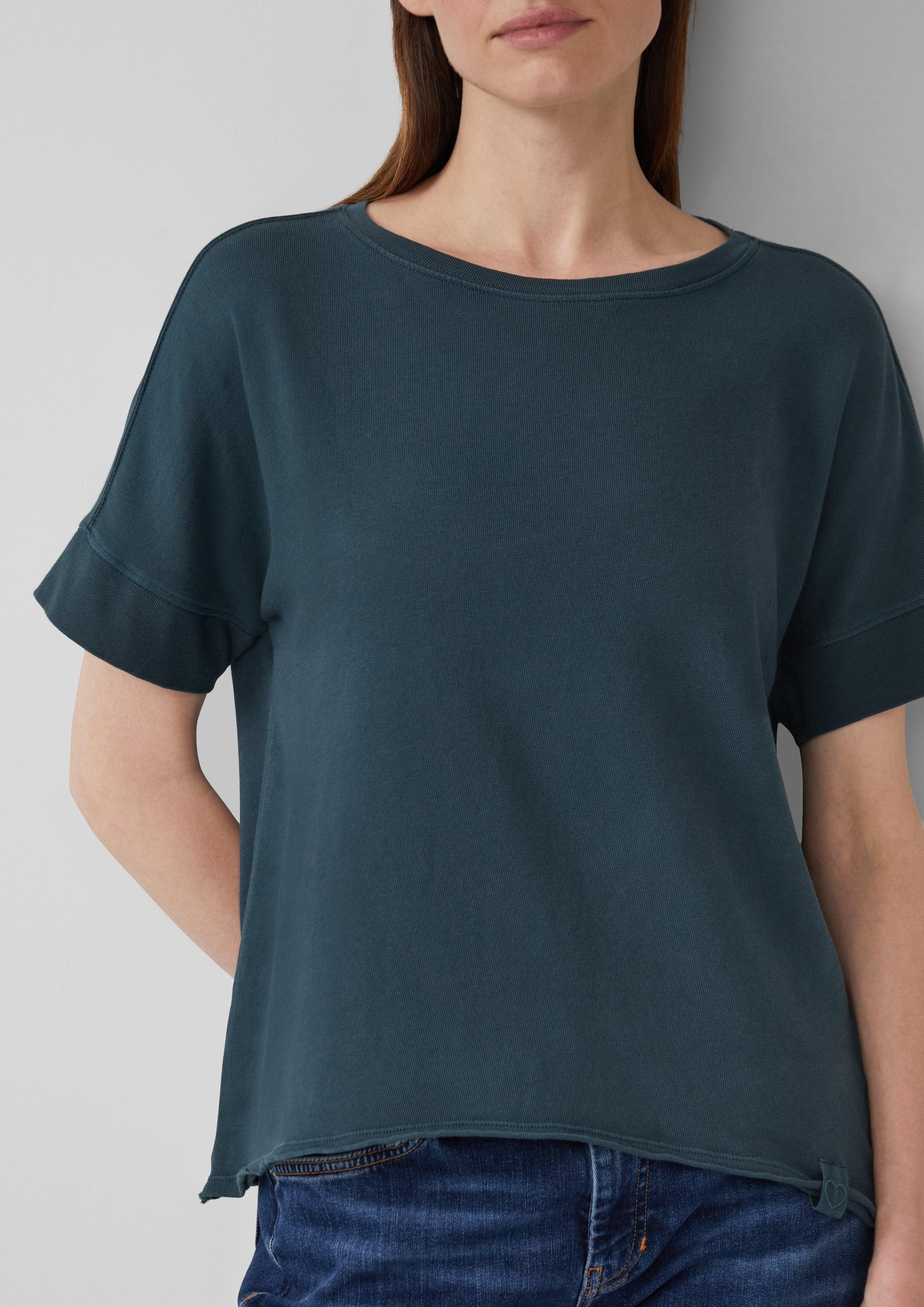 s.Oliver Shirttop Gewaschenes T-Shirt mit Ziernähten günstig online kaufen