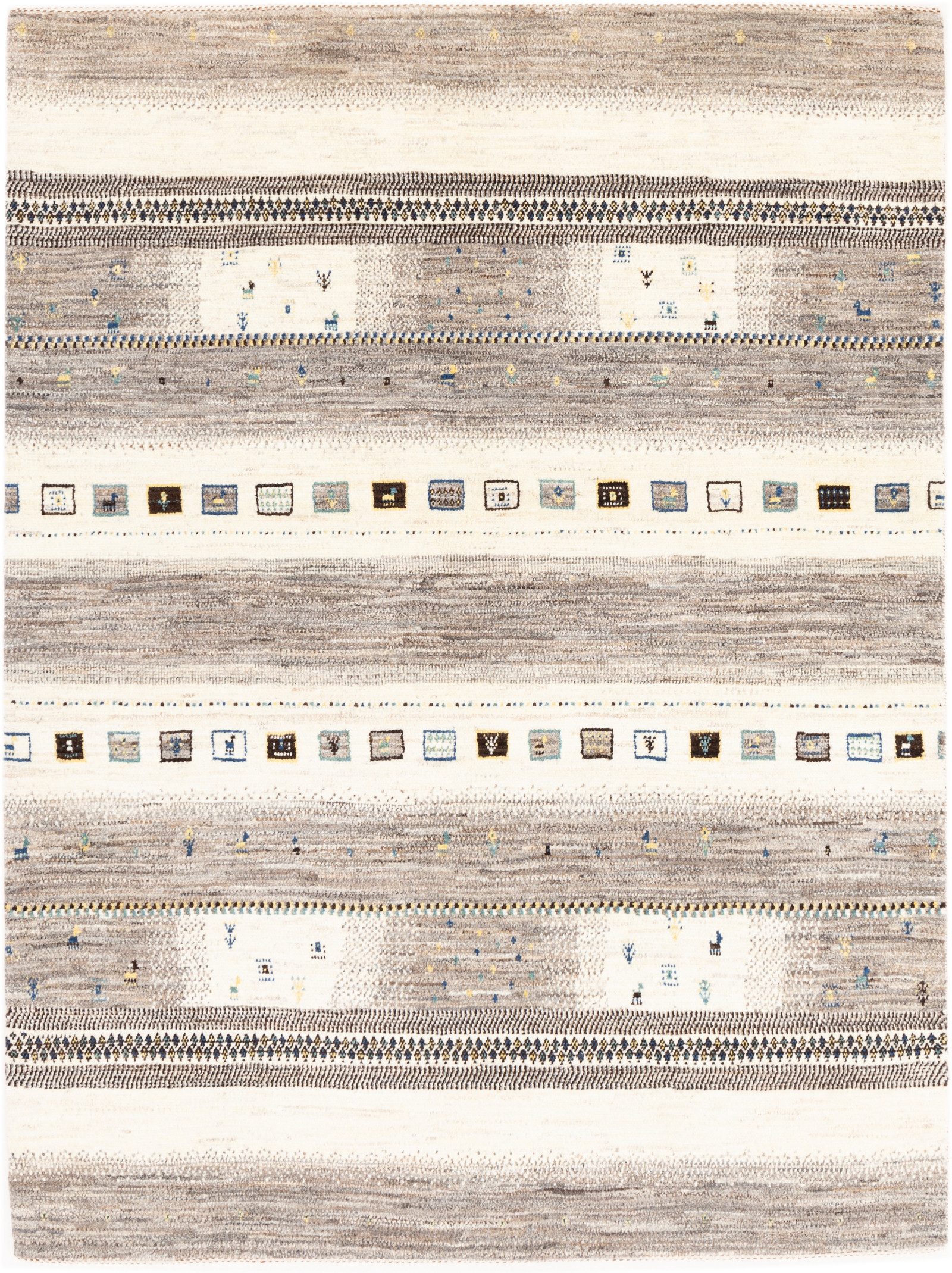 CABBEL Wollteppich Handgeknüpfter Perser Lori Wollteppich Beige Allover 150x200 cm, Rechteckig, Höhe: 20 mm, Handgeknüpftes Unikat aus 100% Wolle – langlebig und natürlich