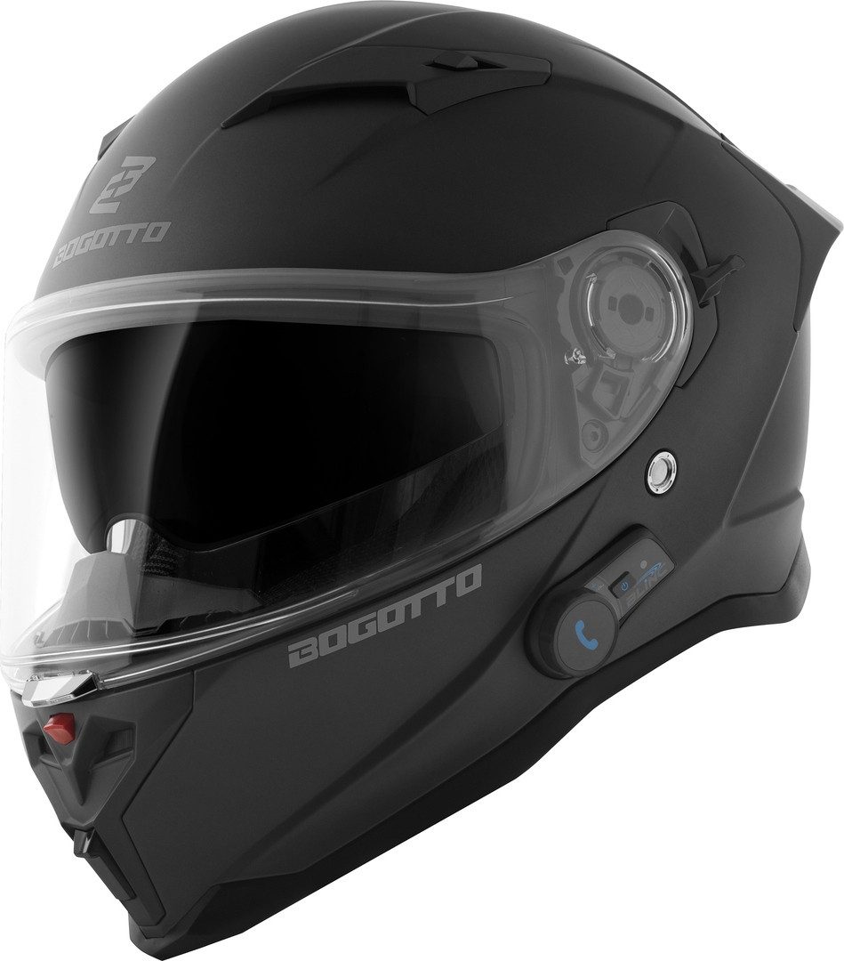 Bogotto Motorradhelm H153 BT Bluetooth Helm, vorbereitet für Kommunikationssystem,integriertes Kommunikationss