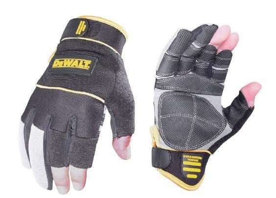 DeWalt Montage-Handschuhe DPG24LEU Arbeitshandschuh 3-Finger-Design Größe L  (Nr. 10) Schutzhandschuhe, Arbeitsschutz, mit freien Fingern