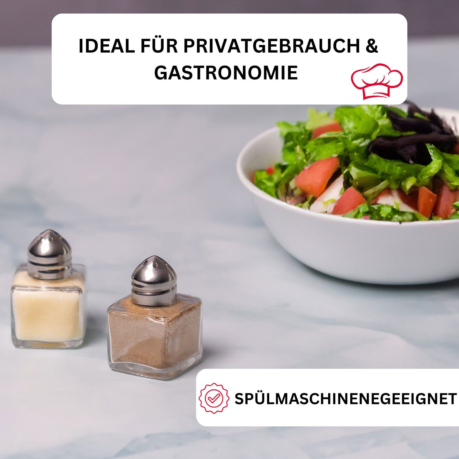 WESTMARK Salz- / Pfefferstreuer Set Mini-Universalstreuer, 2tlg, Fassungsvermögen: je 15 ml – Bild 5 von 5
