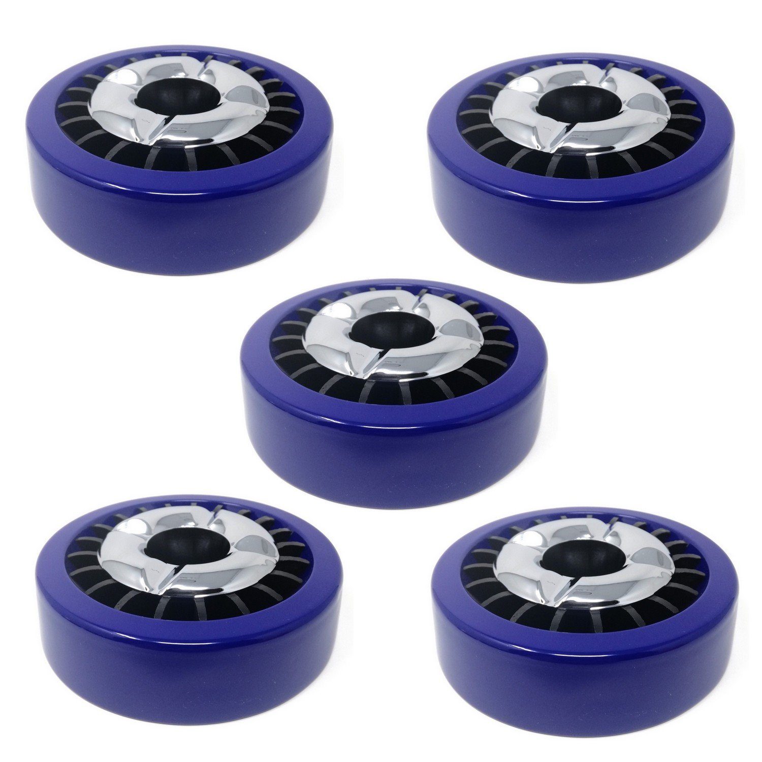 Starlet24 Aschenbecher 5x Starlet24® Aschenbecher Gluttöter für draußen stabil rund und flach