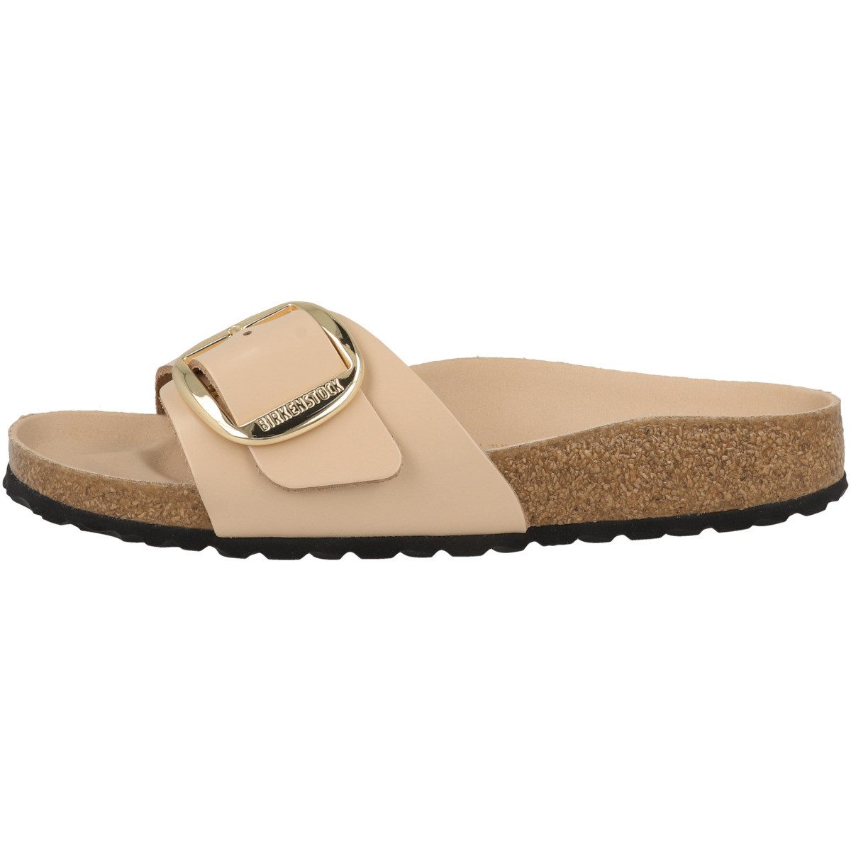 Birkenstock Madrid Big Buckle Naturleder Lack schmal Damen Pantolette Hausschuhe, Sandaletten, Mules, Pantoffeln, Slipper
