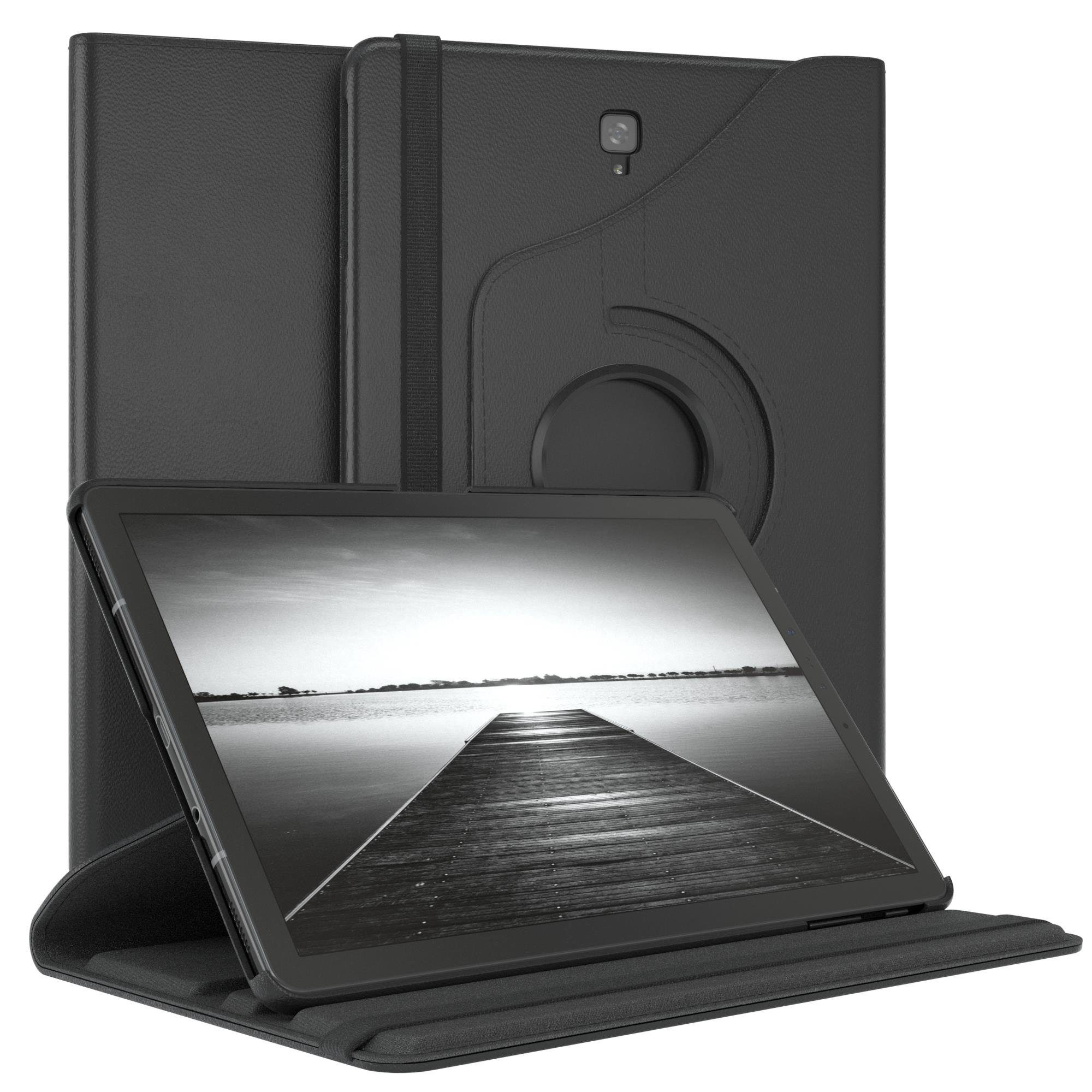 EAZY CASE Tablet-Hülle Rotation Case für Samsung Galaxy Tab S4 10,5 Zoll, Hülle 360° drehbar mit Standfunktion Etui Anti-Kratz Tasche Schwarz