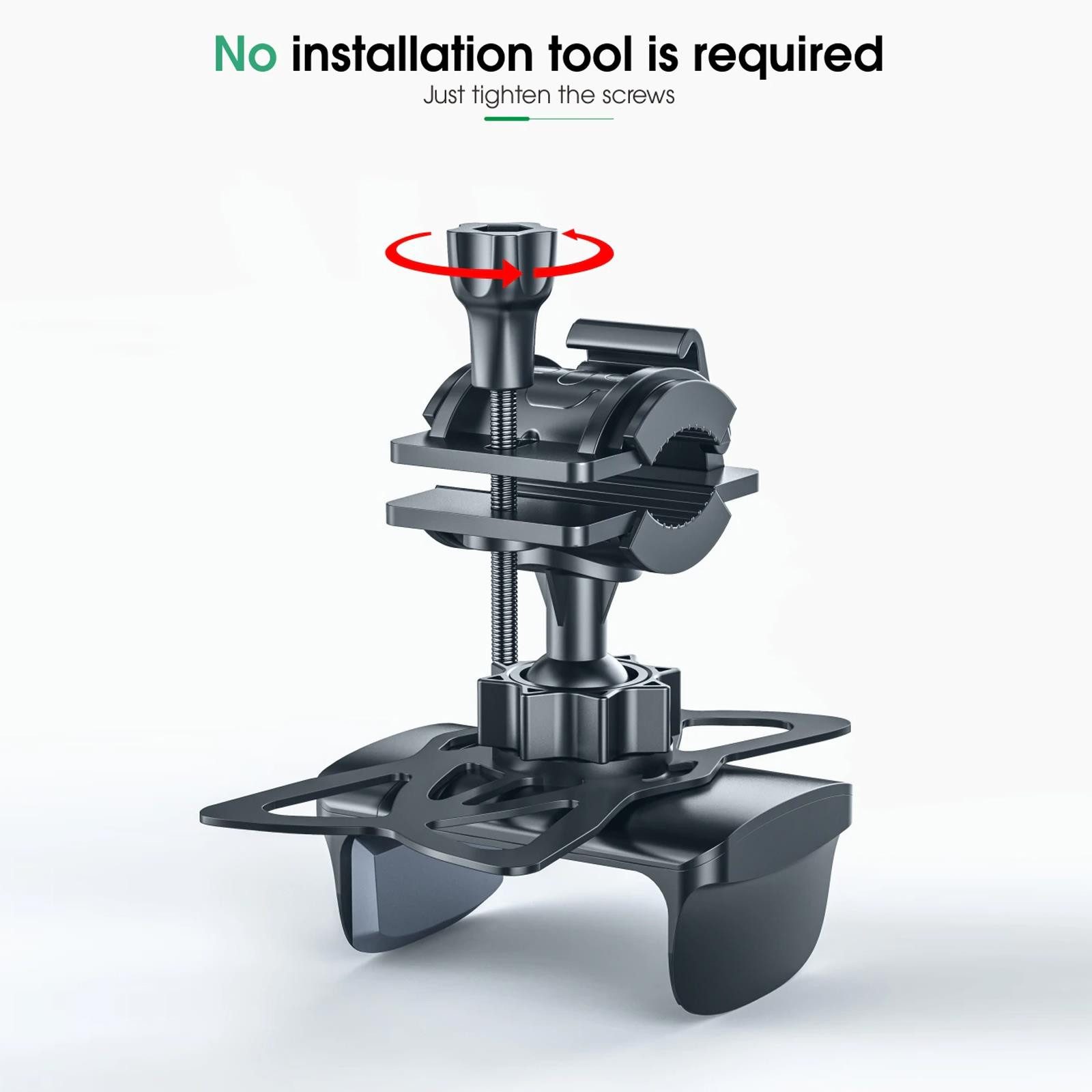 CoolGadget Bicycle Phone Holder with Rubber Band (up to 6.5 inches, Smartphone Phone Holder for Motorcycle, Bike, Scooter)