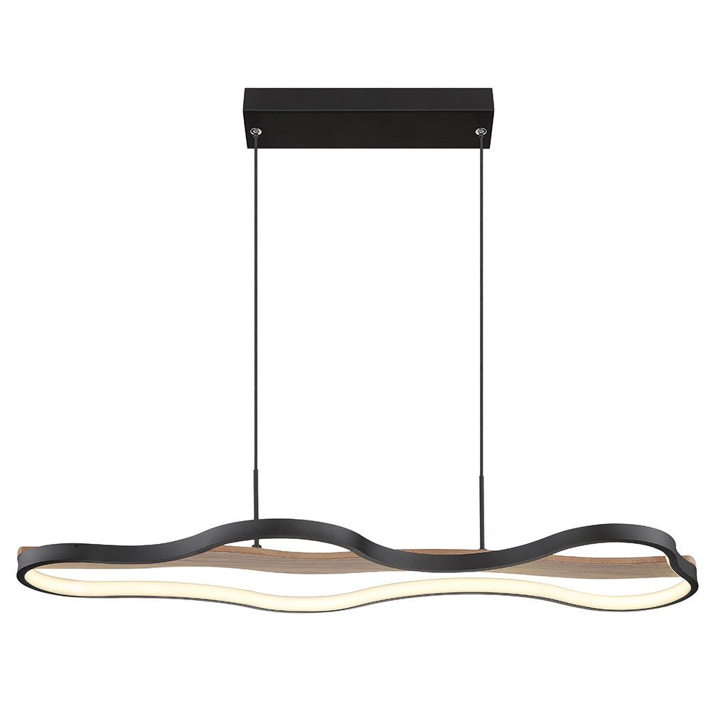 GLOBO LIGHTING LED-Hängeleuchte, LED-Leuchtmittel fest verbaut, Warmweiß, Neutralweiß, Tageslichtweiß, Hängeleuchte Pendellampe Deckenlampe LED Dimmbar Fernbedienung Holz