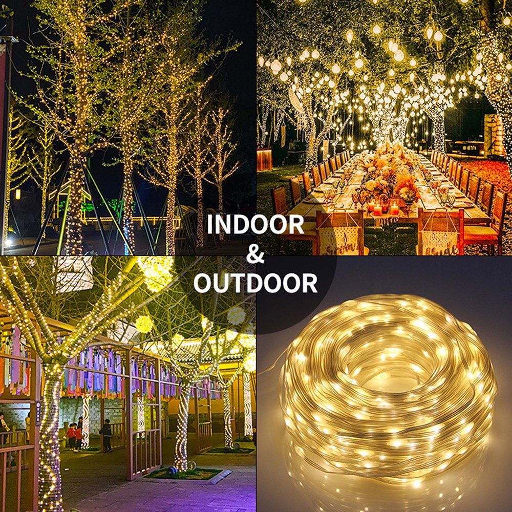 Rosnek LED-Lichterkette 20M-100M,Beleuchtung Lichterschlauch, Party Garten günstig online kaufen